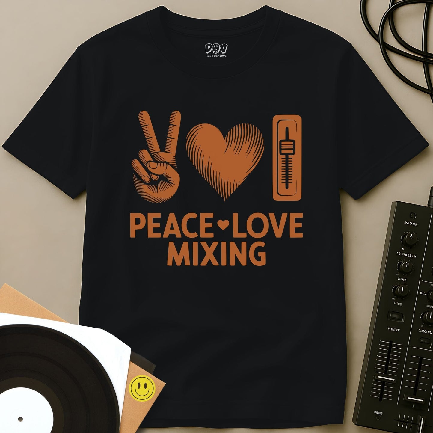Peace, Love, Mixing T-Shirt Black / S Peace, Love, Mixing T-Shirt