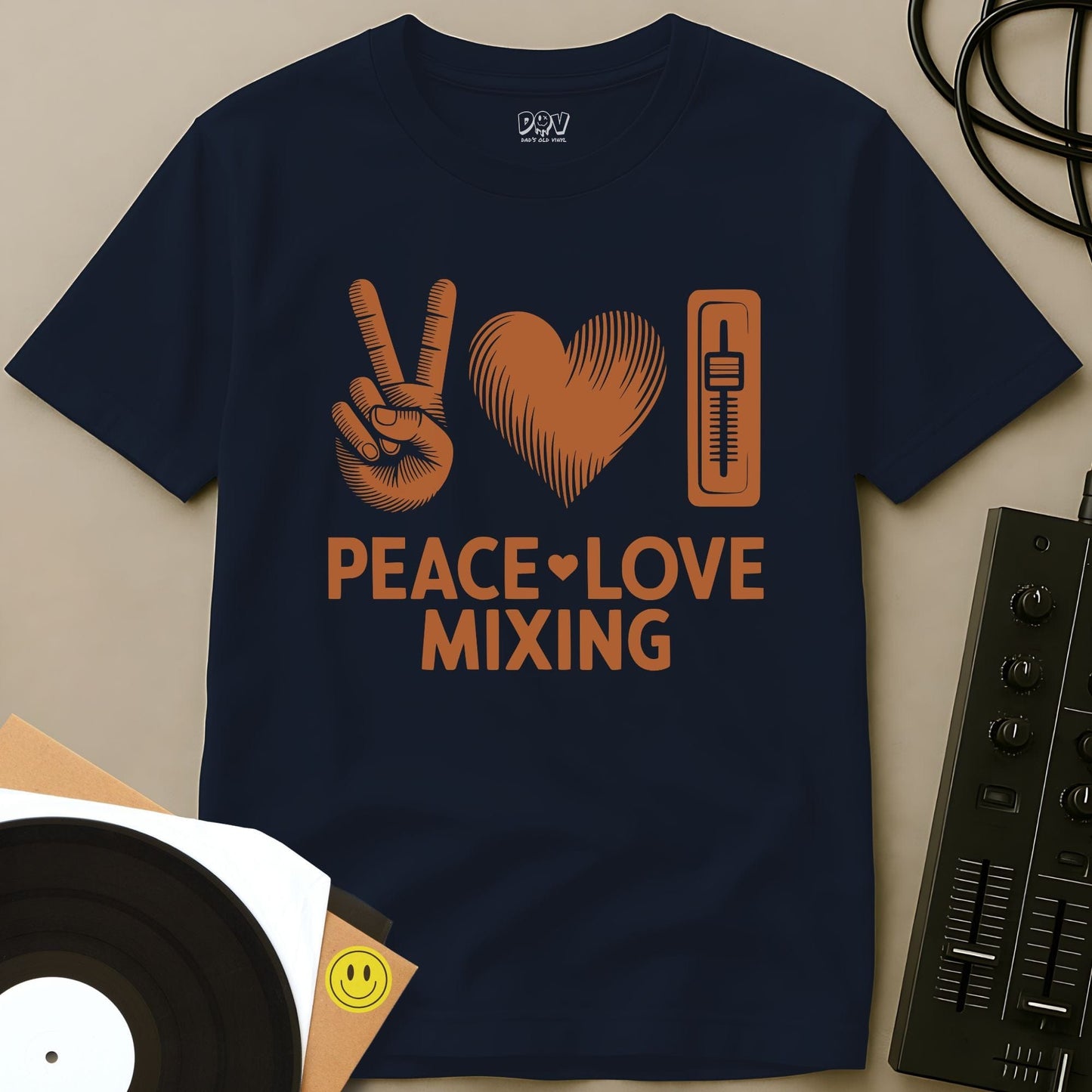 Peace, Love, Mixing T-Shirt Navy / S Peace, Love, Mixing T-Shirt