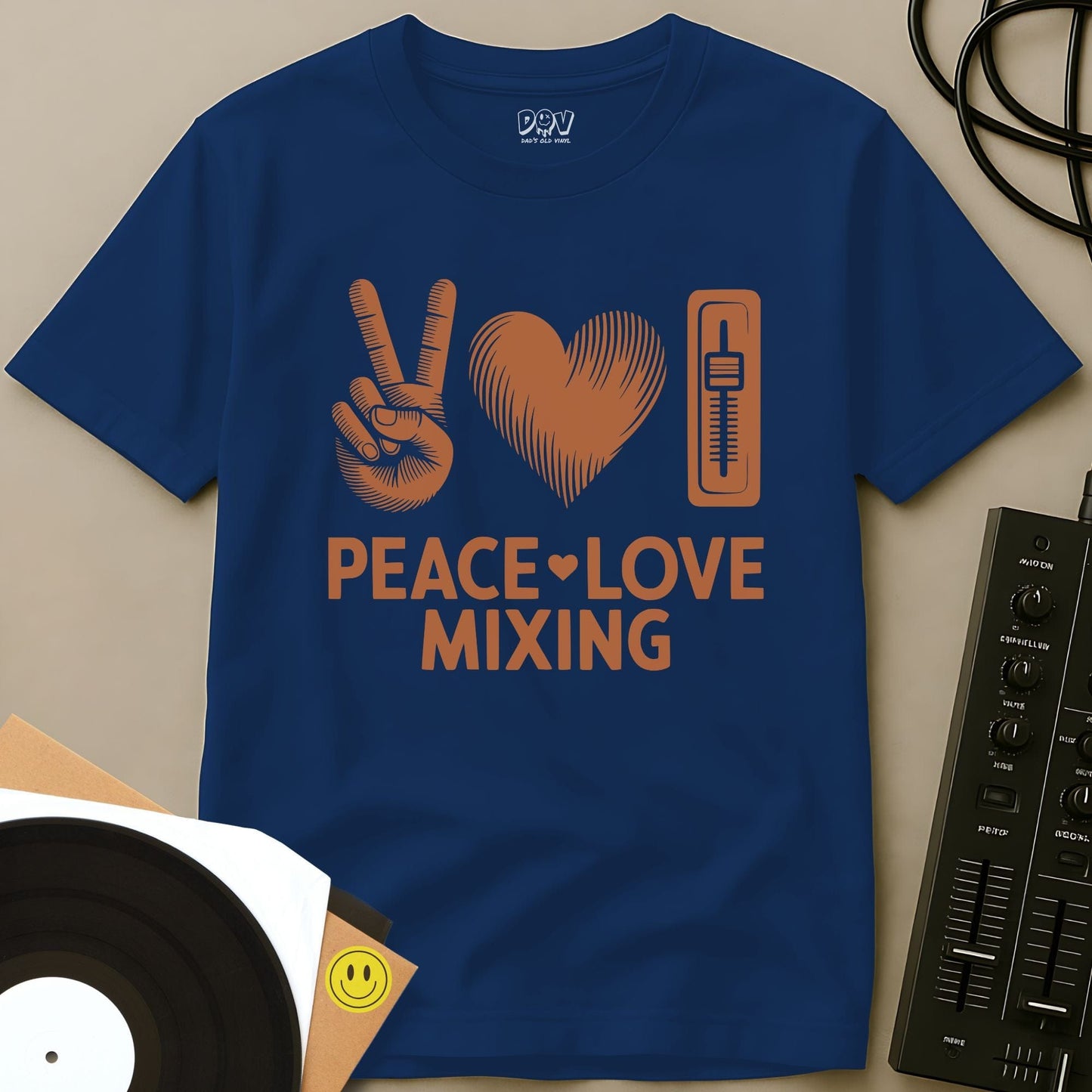 Peace, Love, Mixing T-Shirt Royal / S Peace, Love, Mixing T-Shirt