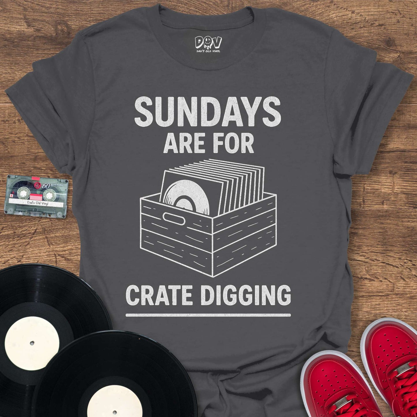 Printify Sundays Are For Crate Digging T-Shirt
