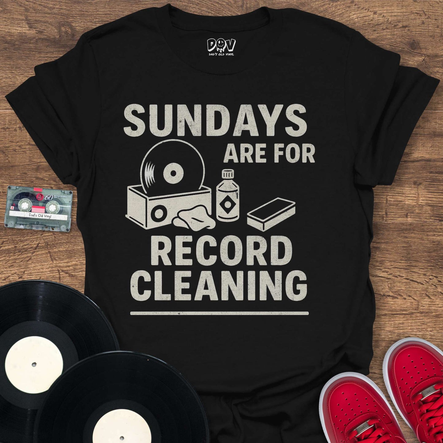 Printify Sundays Are For Record Cleaning T-Shirt