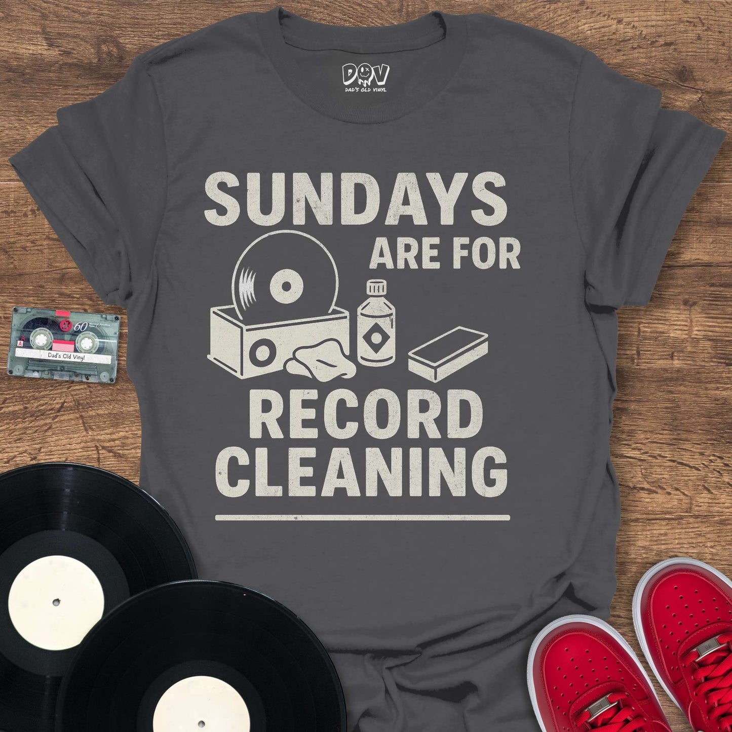 Printify Sundays Are For Record Cleaning T-Shirt