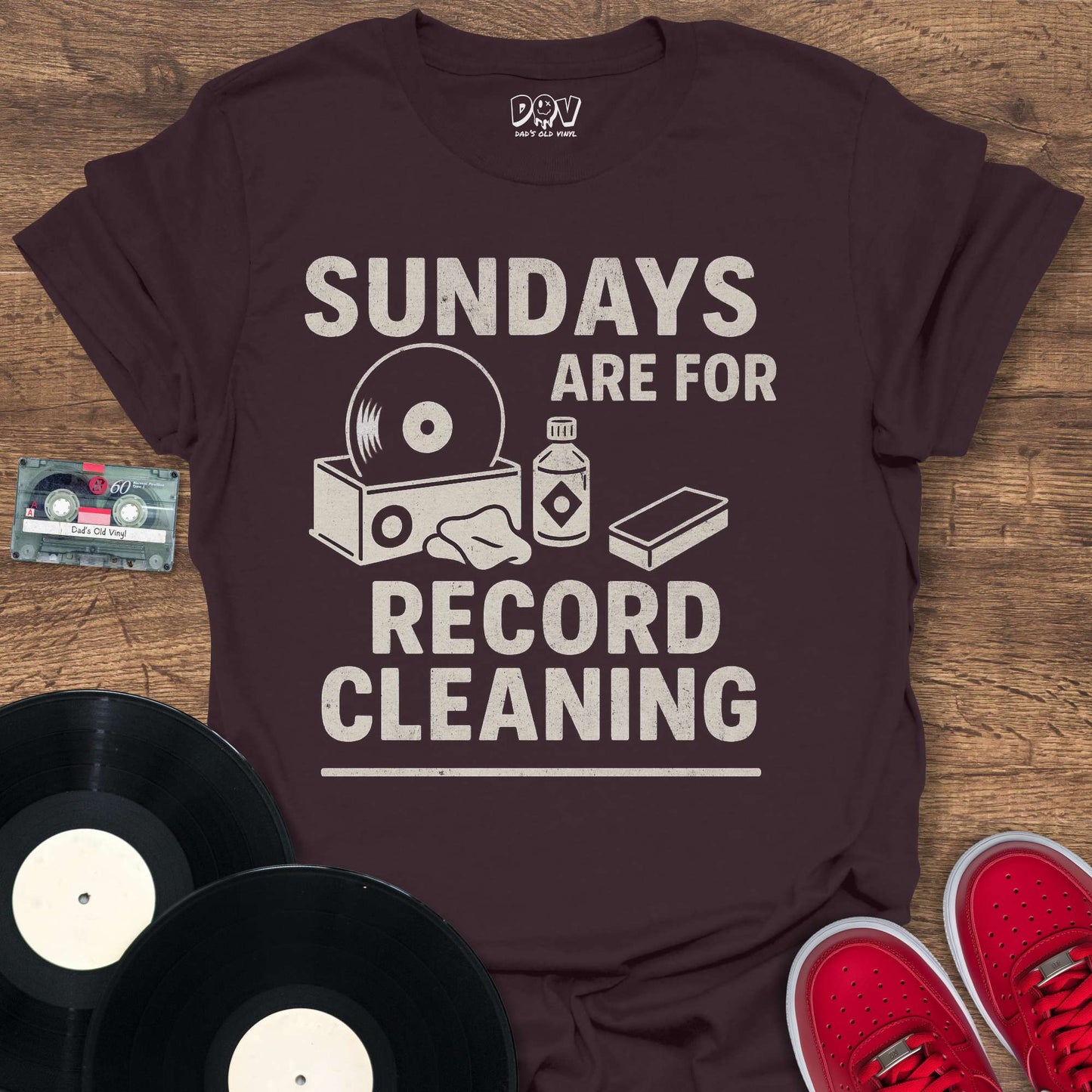 Printify Sundays Are For Record Cleaning T-Shirt