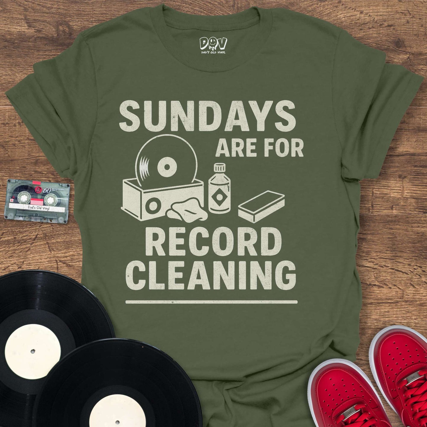 Printify Sundays Are For Record Cleaning T-Shirt