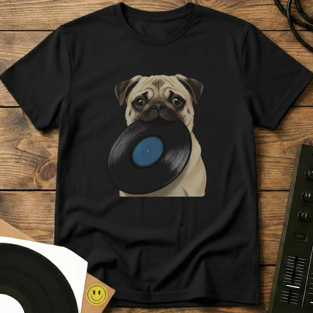 Pug DJ T-Shirt Black / S Pug DJ T-Shirt