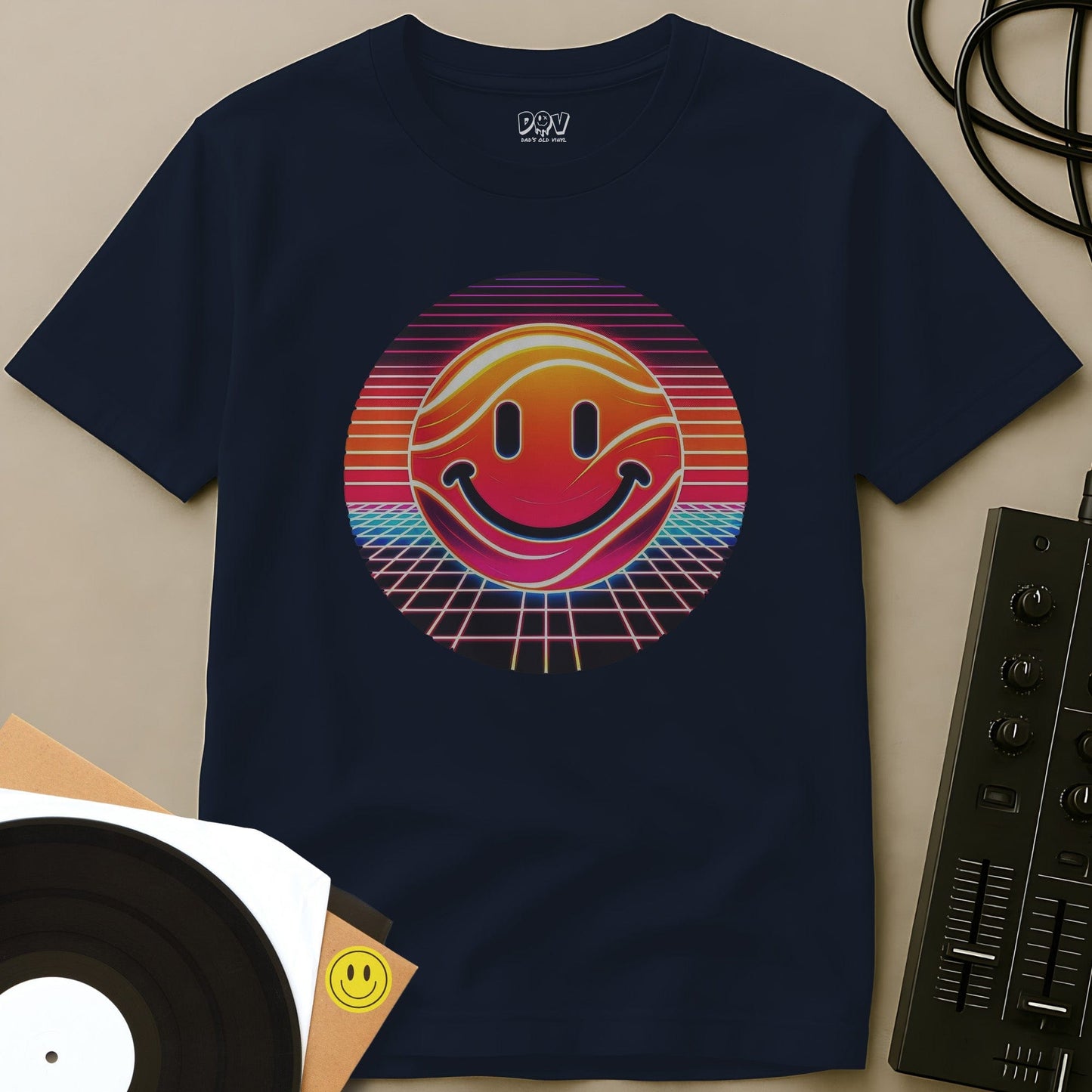 Retro Smiles T-Shirt Navy / S Retro Smiles T-Shirt