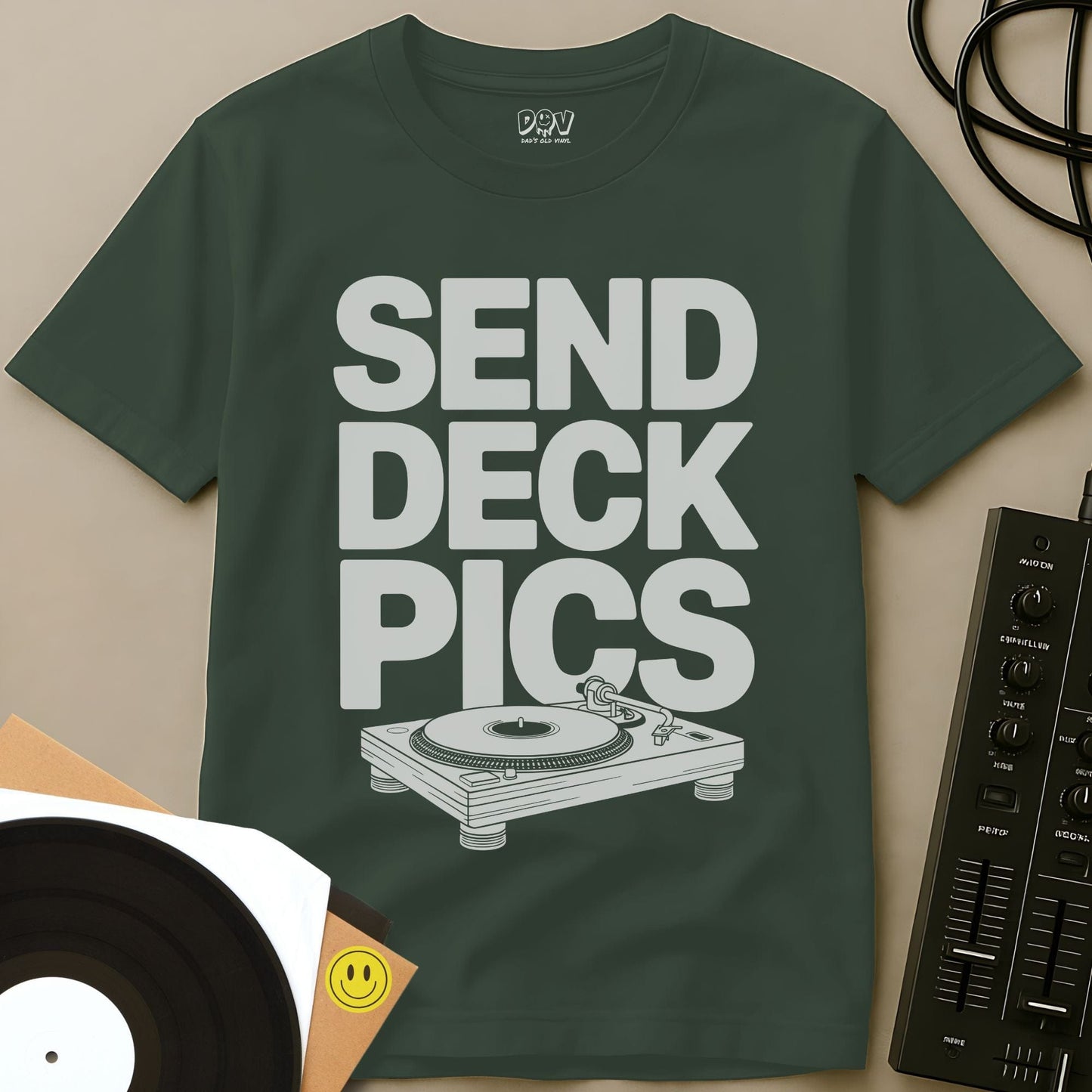 Send Deck Pics T-Shirt Military Green / S Send Deck Pics T-Shirt