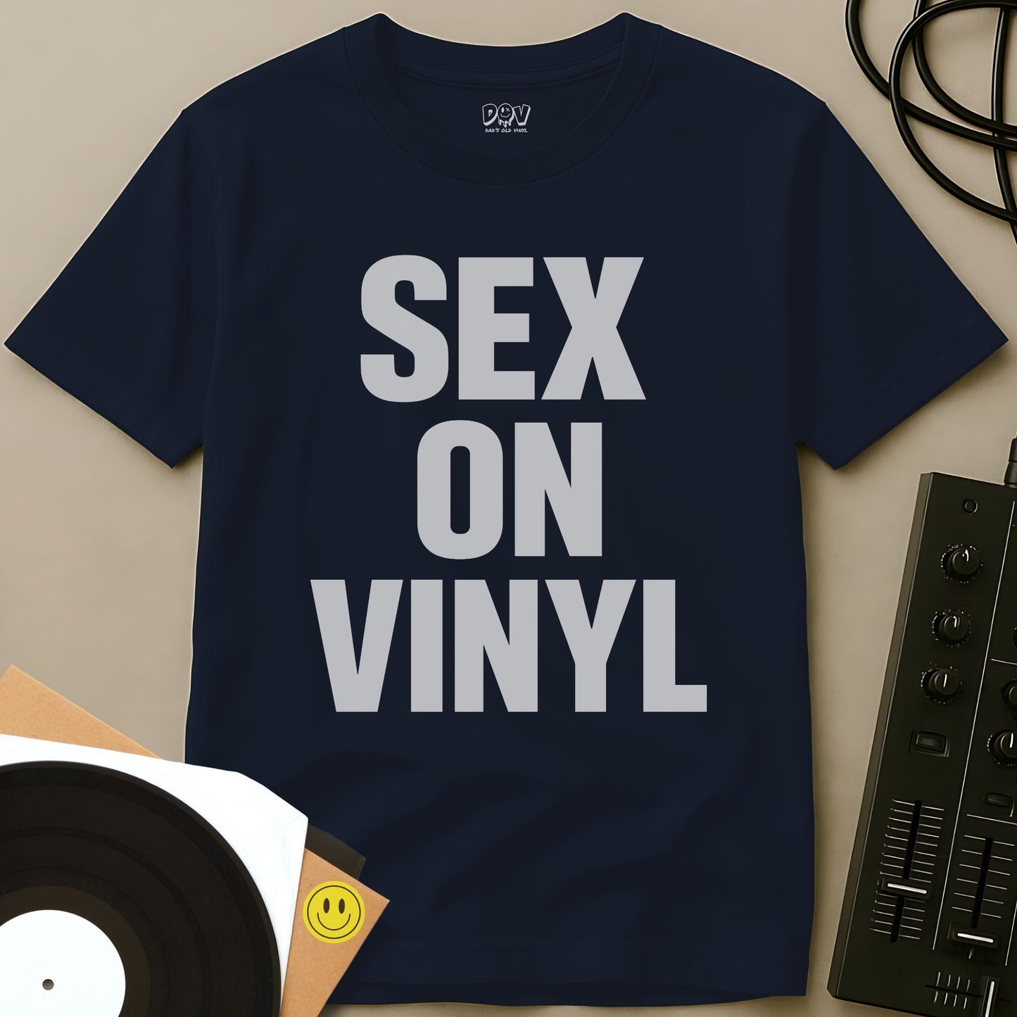 Sex On Vinyl T-Shirt Navy / S Sex On Vinyl T-Shirt
