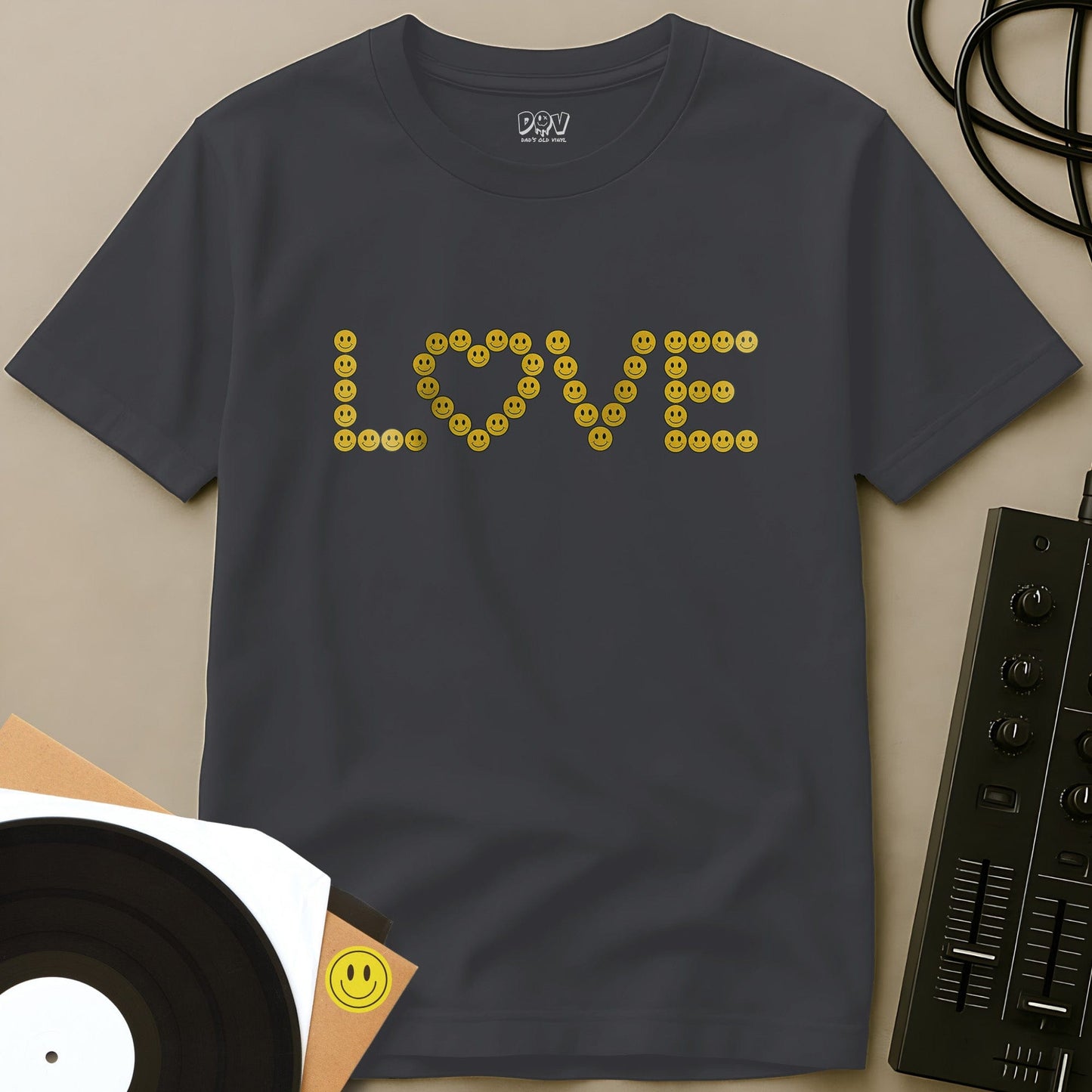 Smiley Love T-Shirt Charcoal / S Smiley Love T-Shirt