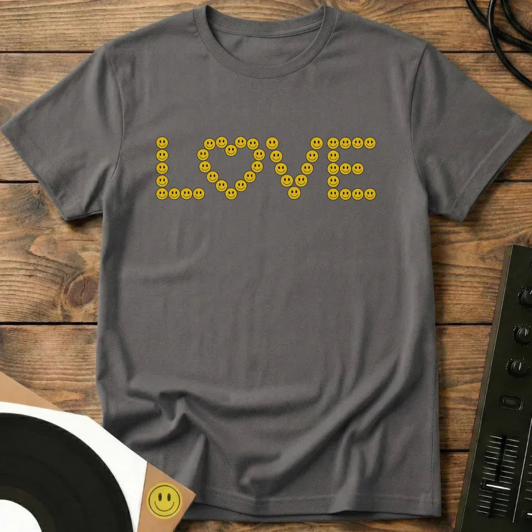 Smiley Love T-Shirt Charcoal / S Smiley Love T-Shirt