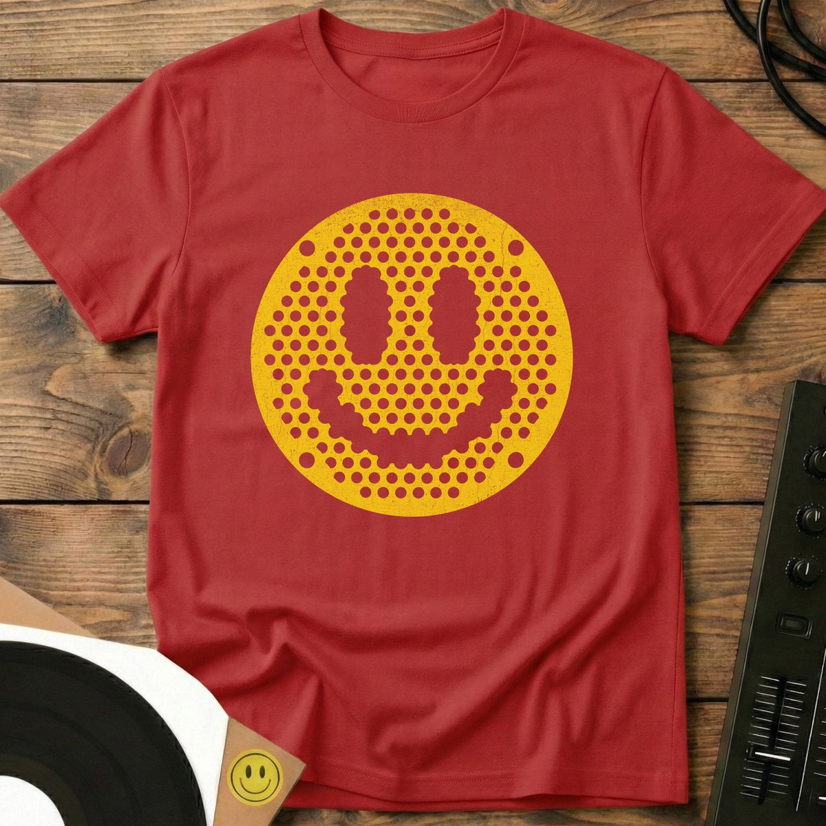 Smiley Speaker Grille t-shirt in Red