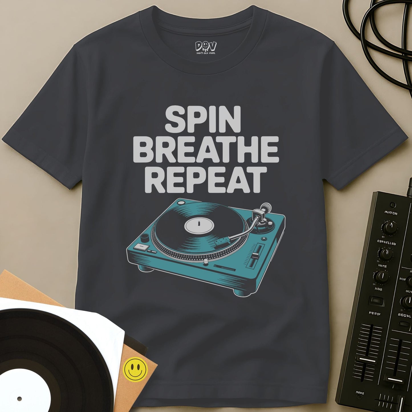 Spin Breathe Repeat T-Shirt Charcoal / S Spin Breathe Repeat T-Shirt