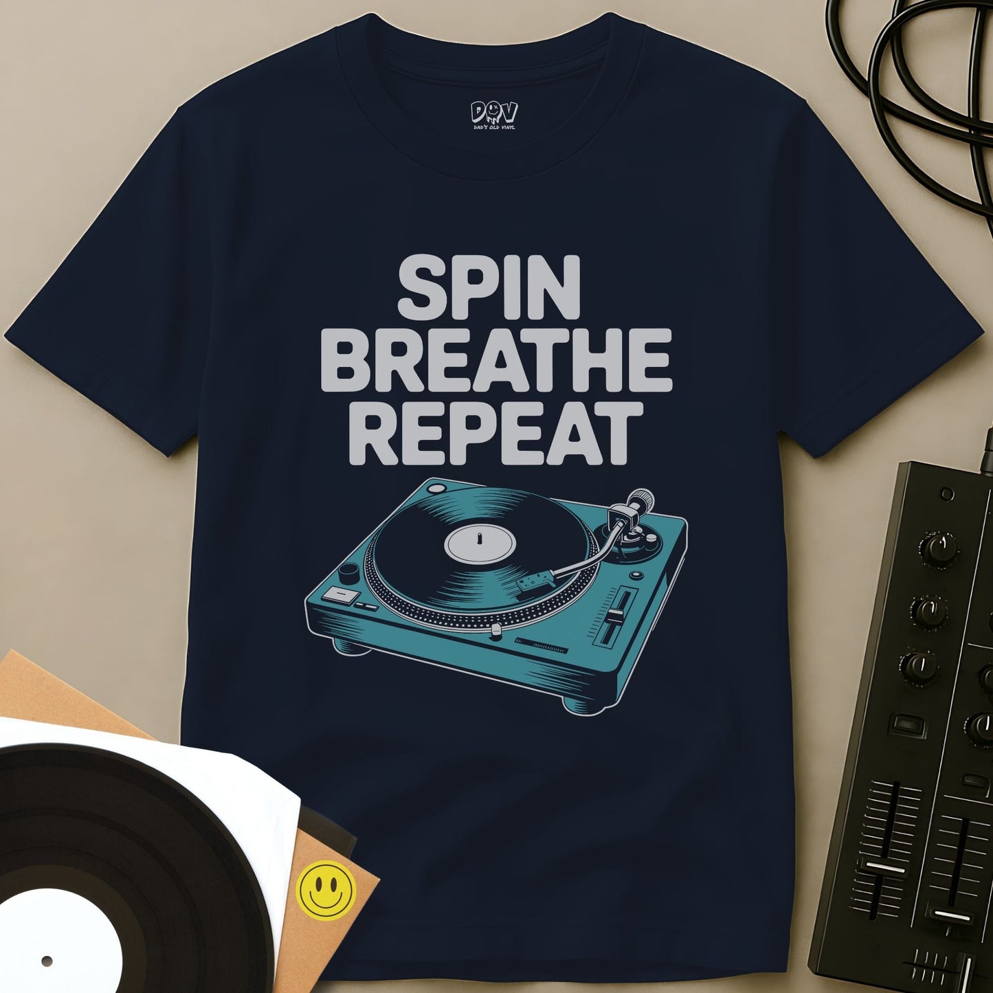 Spin Breathe Repeat T-Shirt Navy / S Spin Breathe Repeat T-Shirt