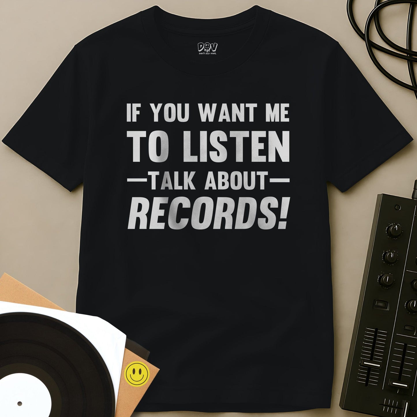 Talk About Records T-Shirt Black / S Talk About Records T-Shirt