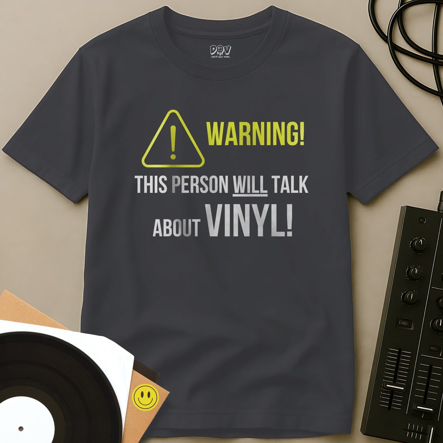 Talk About Vinyl T-Shirt Charcoal / S Talk About Vinyl T-Shirt