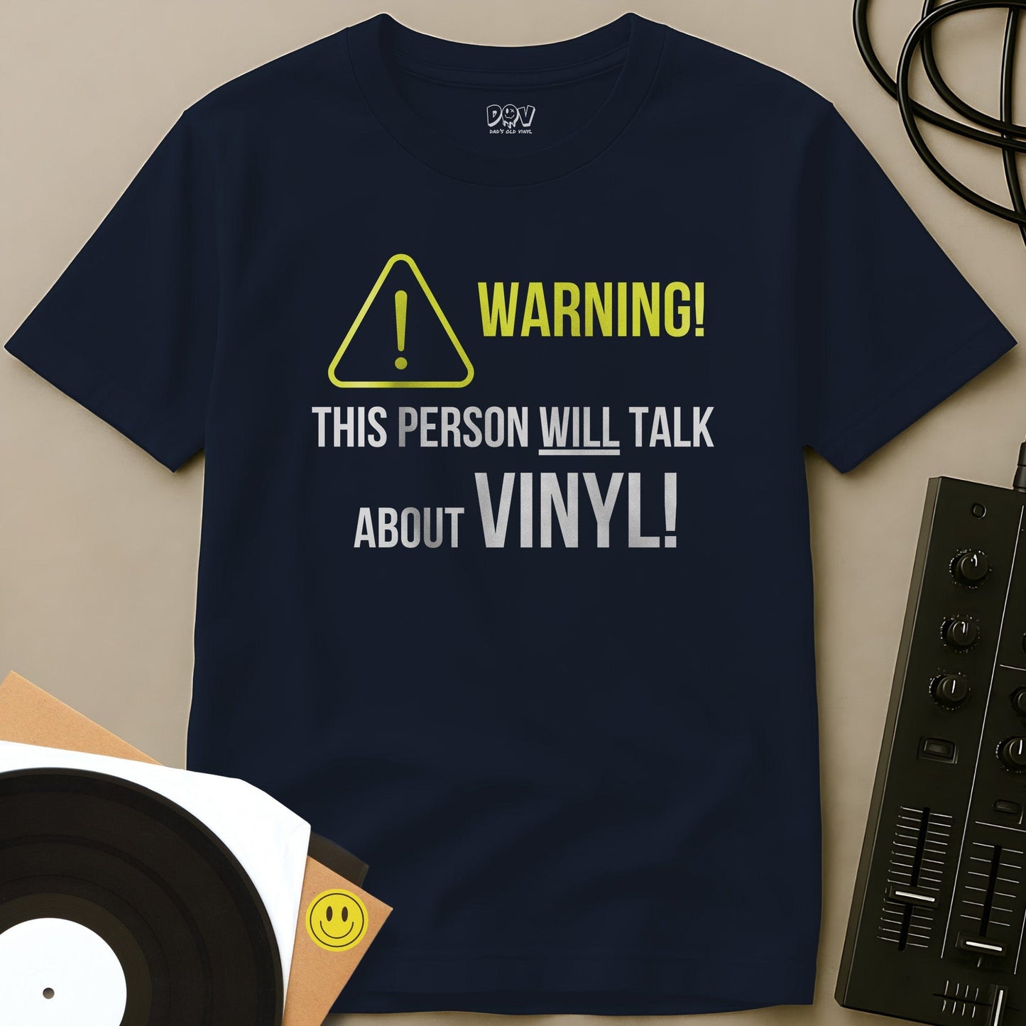 Talk About Vinyl T-Shirt Navy / S Talk About Vinyl T-Shirt