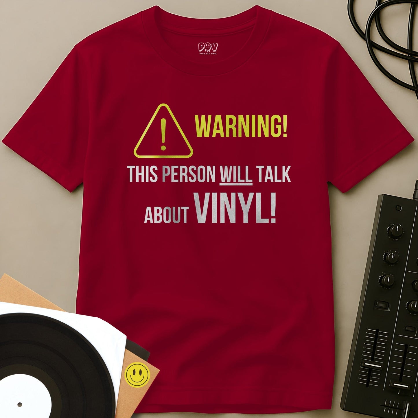 Talk About Vinyl T-Shirt Red / S Talk About Vinyl T-Shirt