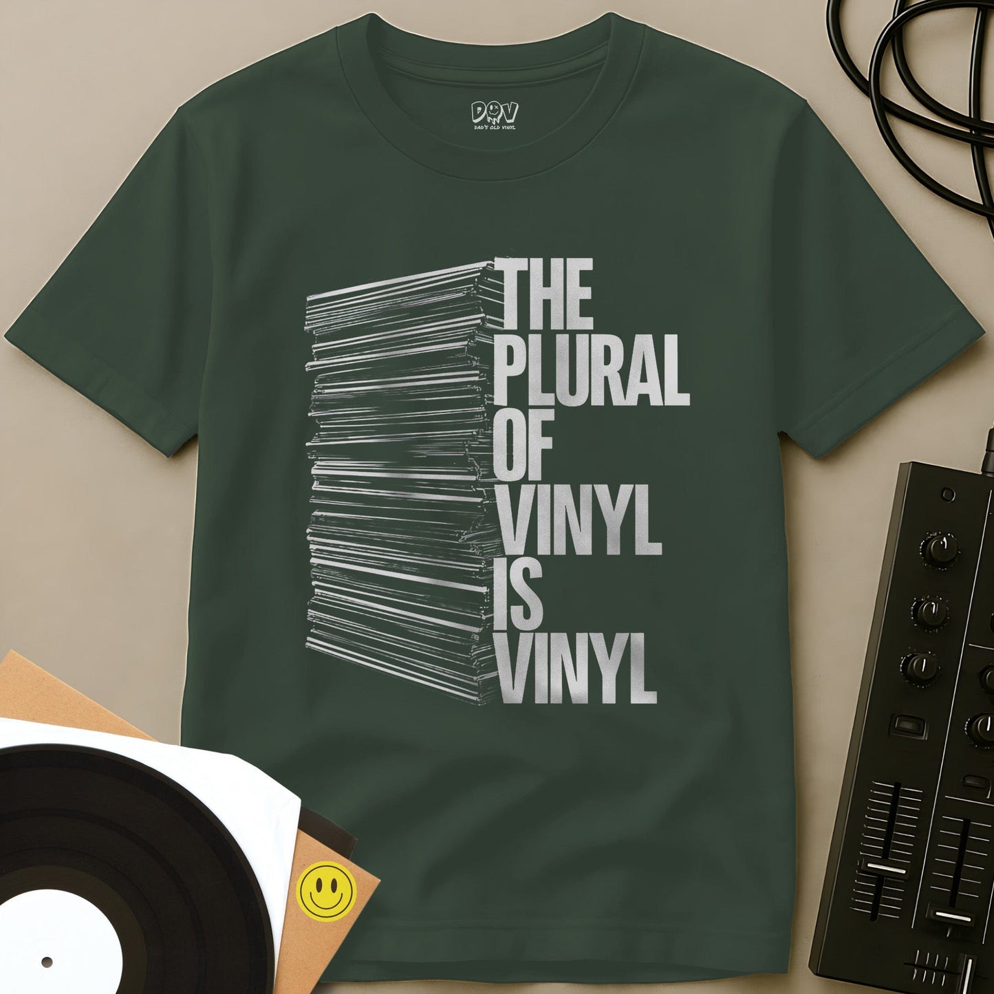 The Plural Of Vinyl T-Shirt Military Green / S The Plural Of Vinyl T-Shirt