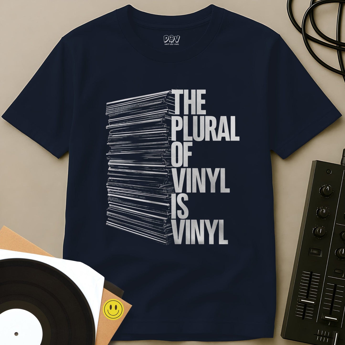 The Plural Of Vinyl T-Shirt Navy / S The Plural Of Vinyl T-Shirt