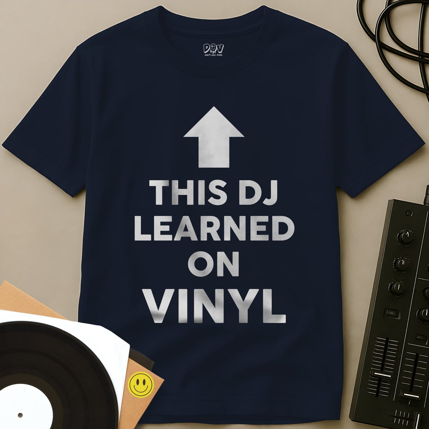 This DJ Learned On Vinyl T-Shirt Navy / S This DJ Learned On Vinyl T-Shirt