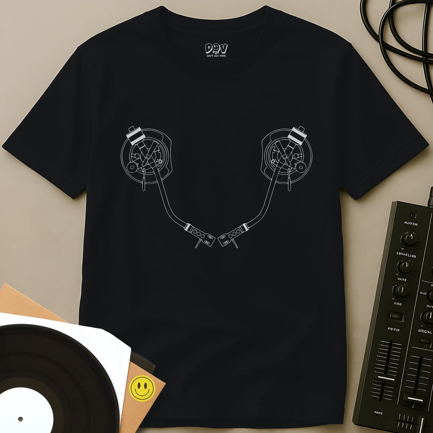 Tone Arm Smile T-Shirt Black / S Tone Arm Smile T-Shirt