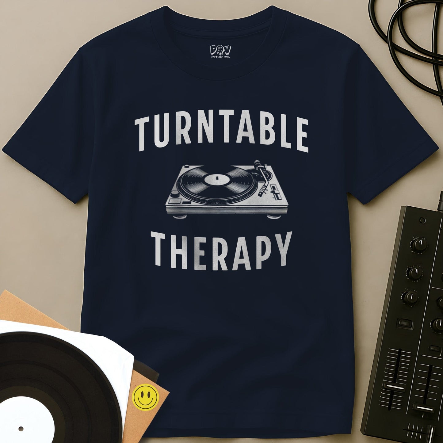 Turntable Therapy T-Shirt Navy / S Turntable Therapy T-Shirt