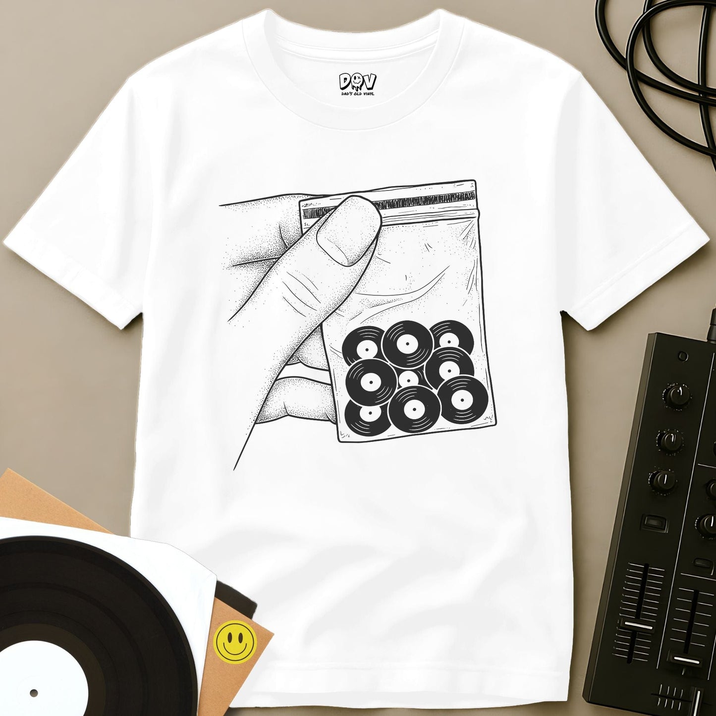 Vinyl Drops T-Shirt White / S Vinyl Drops T-Shirt
