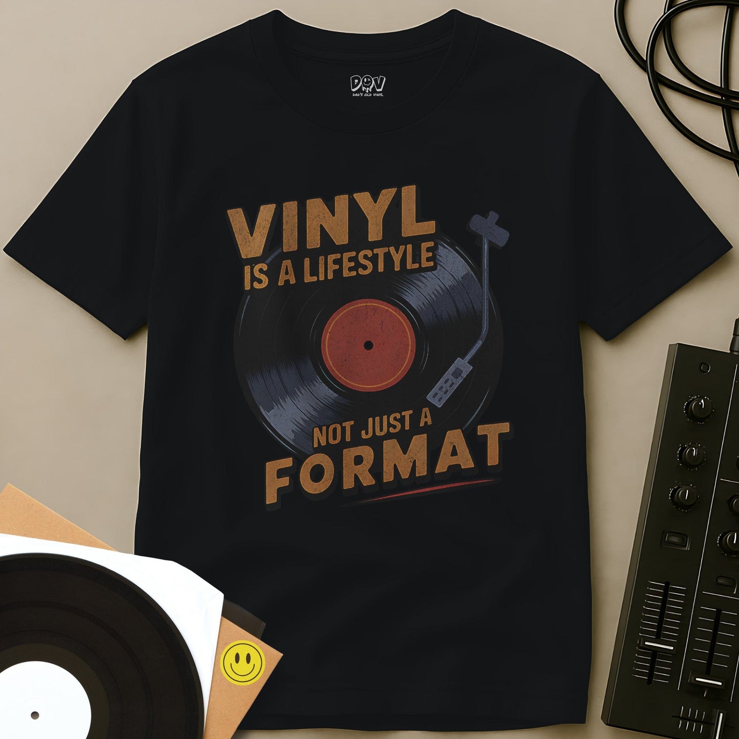 Vinyl Is A Lifestyle T-Shirt Black / S Vinyl Is A Lifestyle T-Shirt