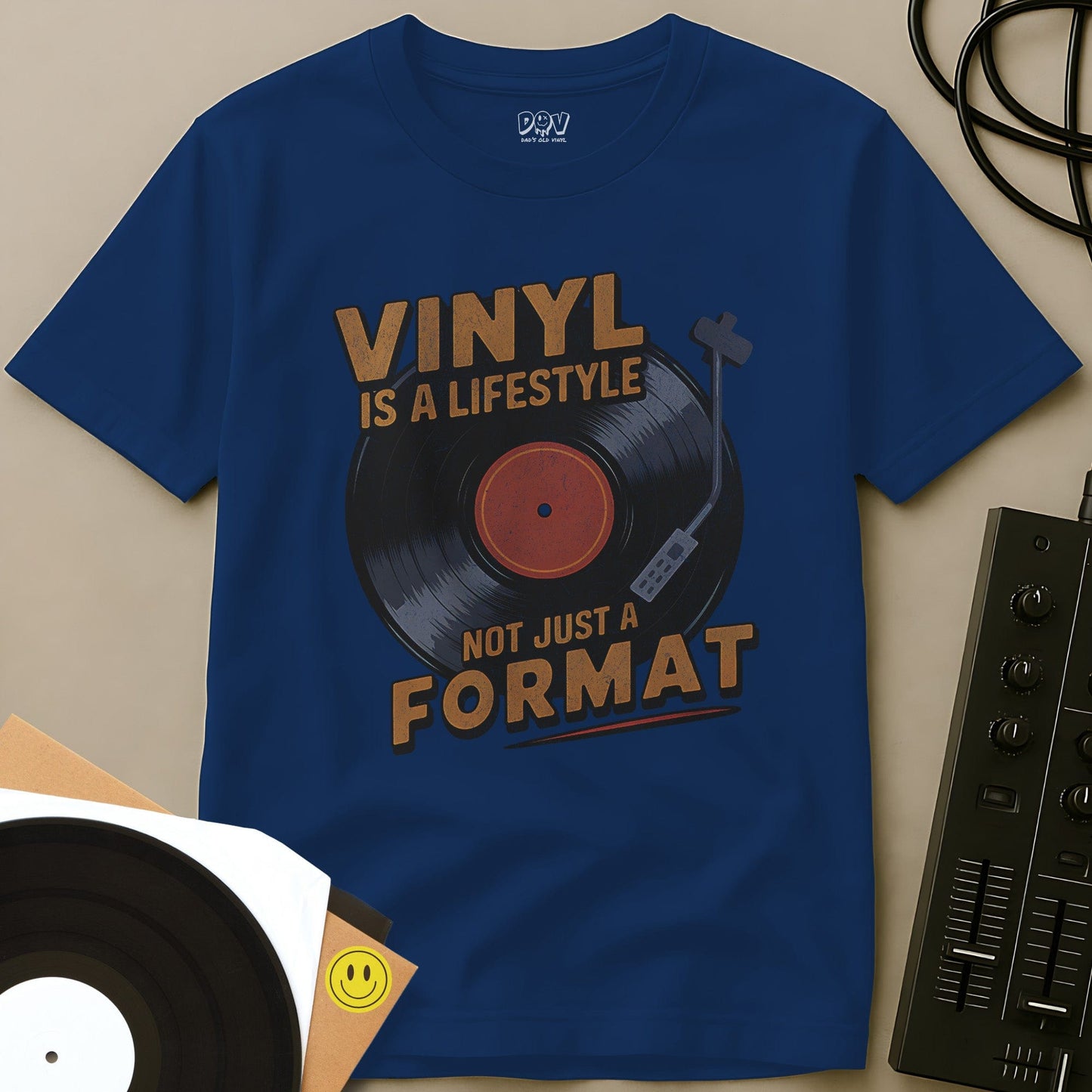 Vinyl Is A Lifestyle T-Shirt Royal / S Vinyl Is A Lifestyle T-Shirt