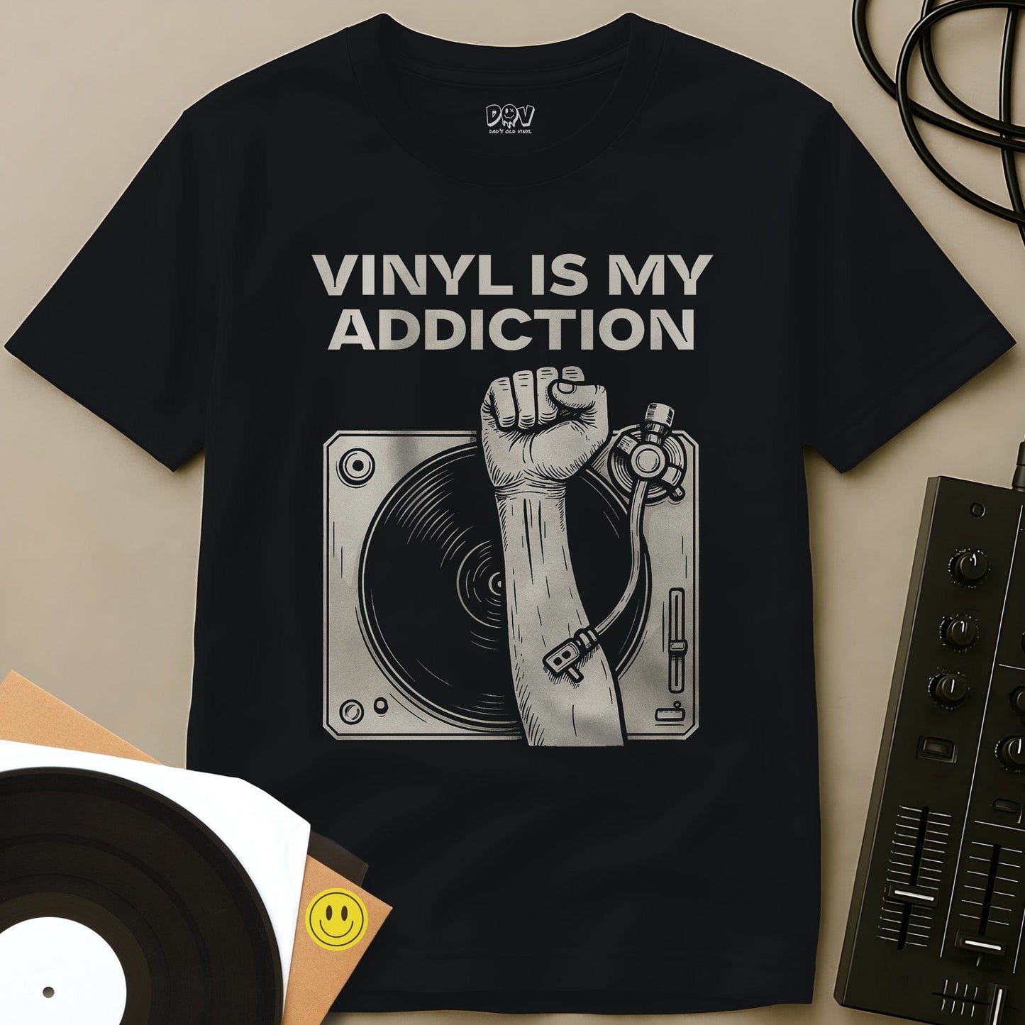 Vinyl Is My Addiction T-Shirt Black / S Vinyl Is My Addiction T-Shirt
