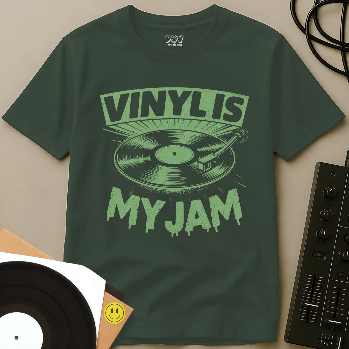 Vinyl Is My Jam T-Shirt Military Green / S Vinyl Is My Jam T-Shirt