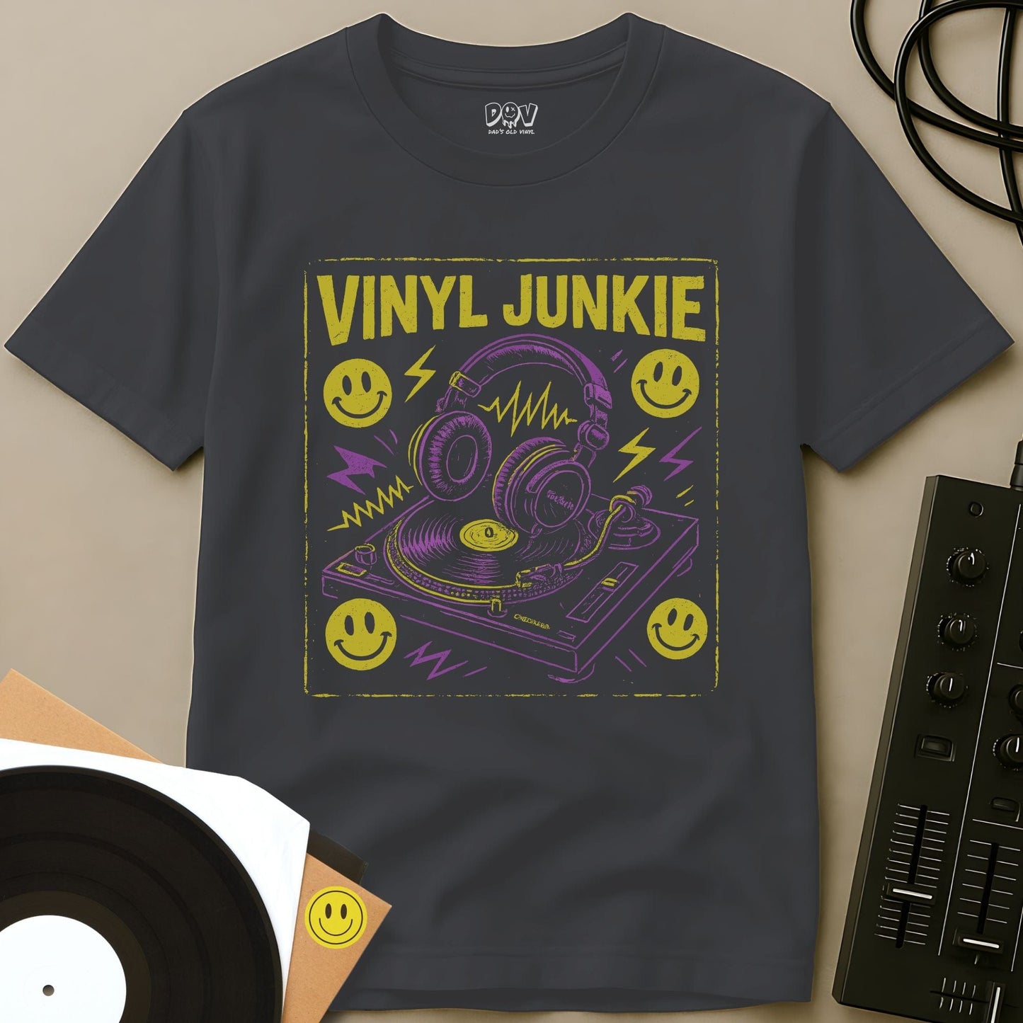Vinyl Junkie Chalk T-Shirt Vinyl Junkie Chalk T-Shirt