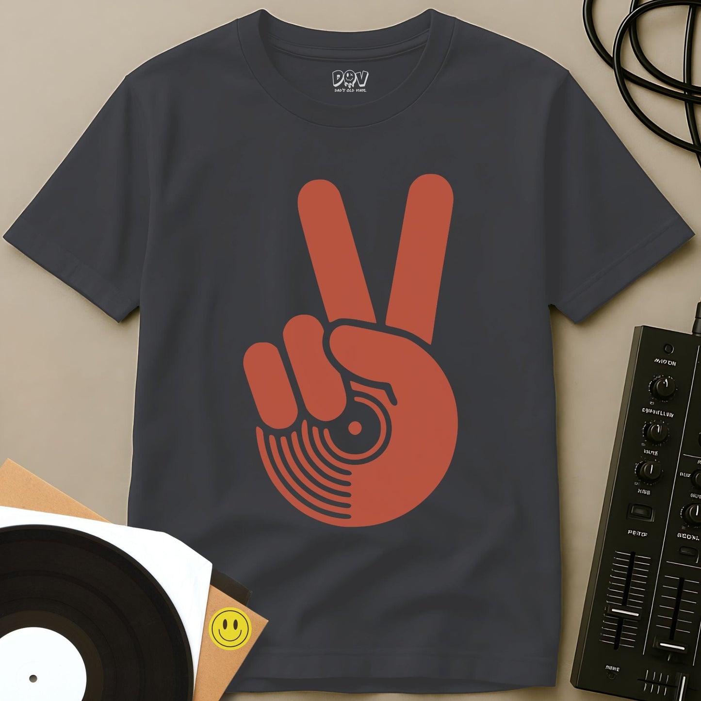 Vinyl Peace T-Shirt Charcoal / S Vinyl Peace T-Shirt