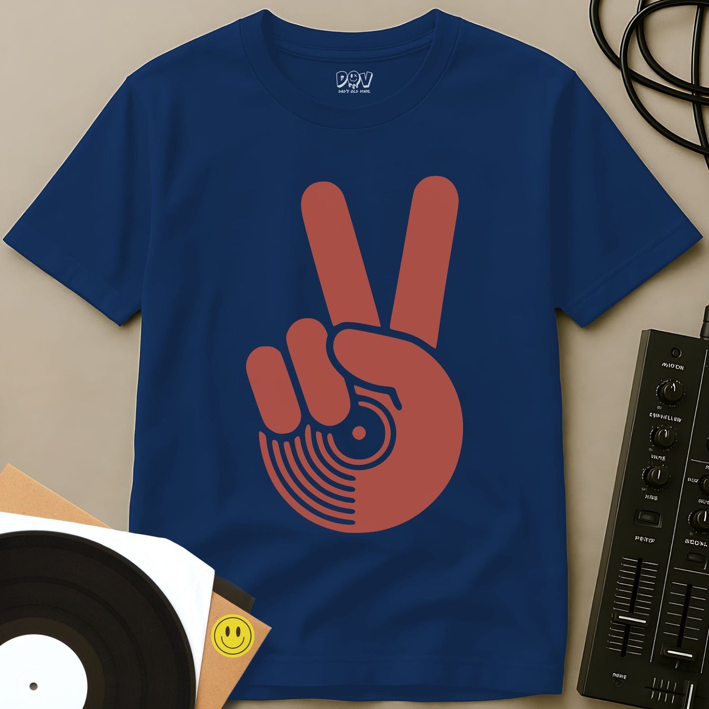 Vinyl Peace T-Shirt Royal / S Vinyl Peace T-Shirt