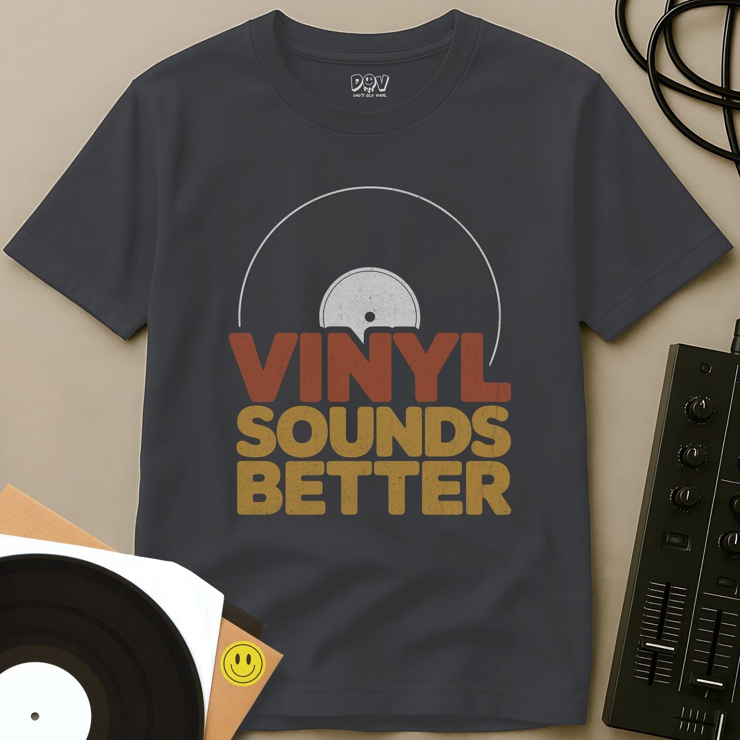 Vinyl Sounds Better T-Shirt Charcoal / S Vinyl Sounds Better T-Shirt