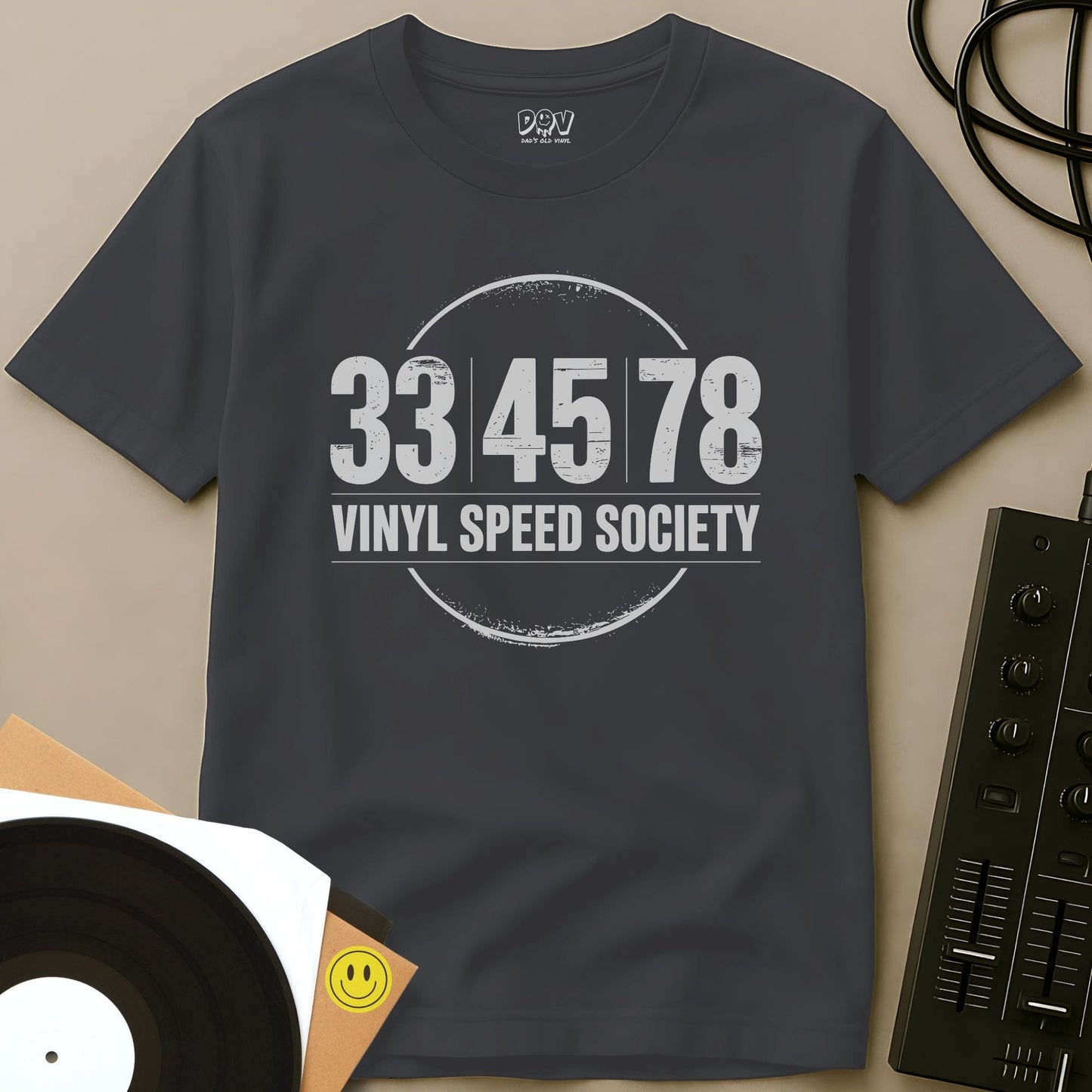 Vinyl Speed Society Remix T-Shirt Charcoal / S Vinyl Speed Society Remix T-Shirt
