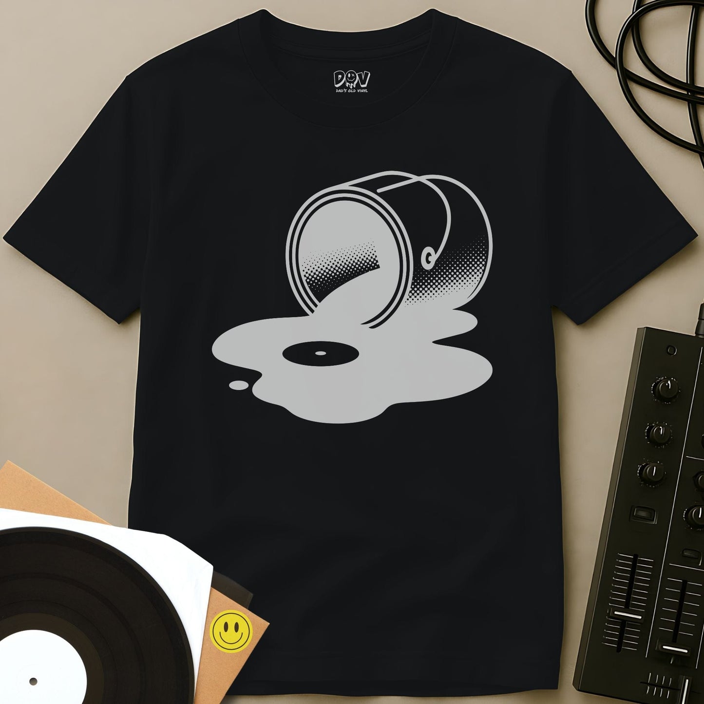 Vinyl Spill T-Shirt Black / S Vinyl Spill T-Shirt