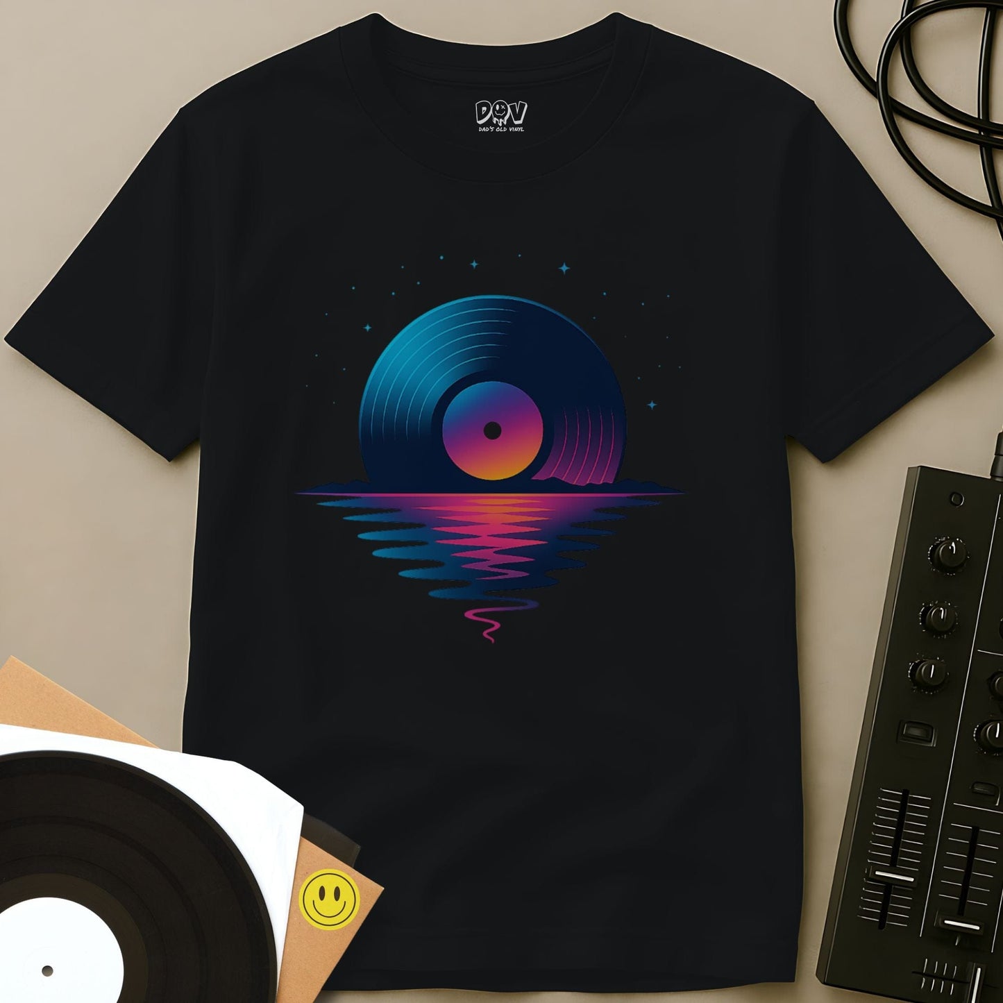 Vinyl Sunset T-Shirt Black / S Vinyl Sunset T-Shirt