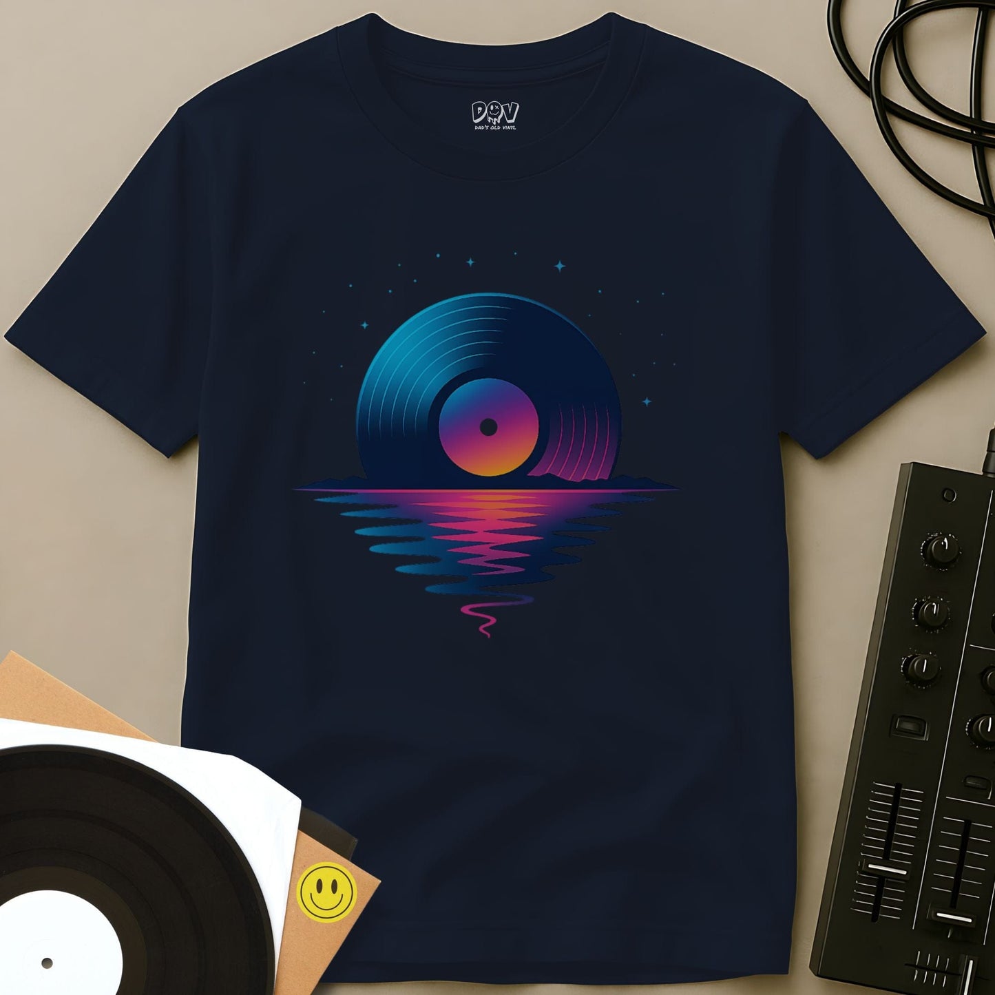 Vinyl Sunset T-Shirt Navy / S Vinyl Sunset T-Shirt