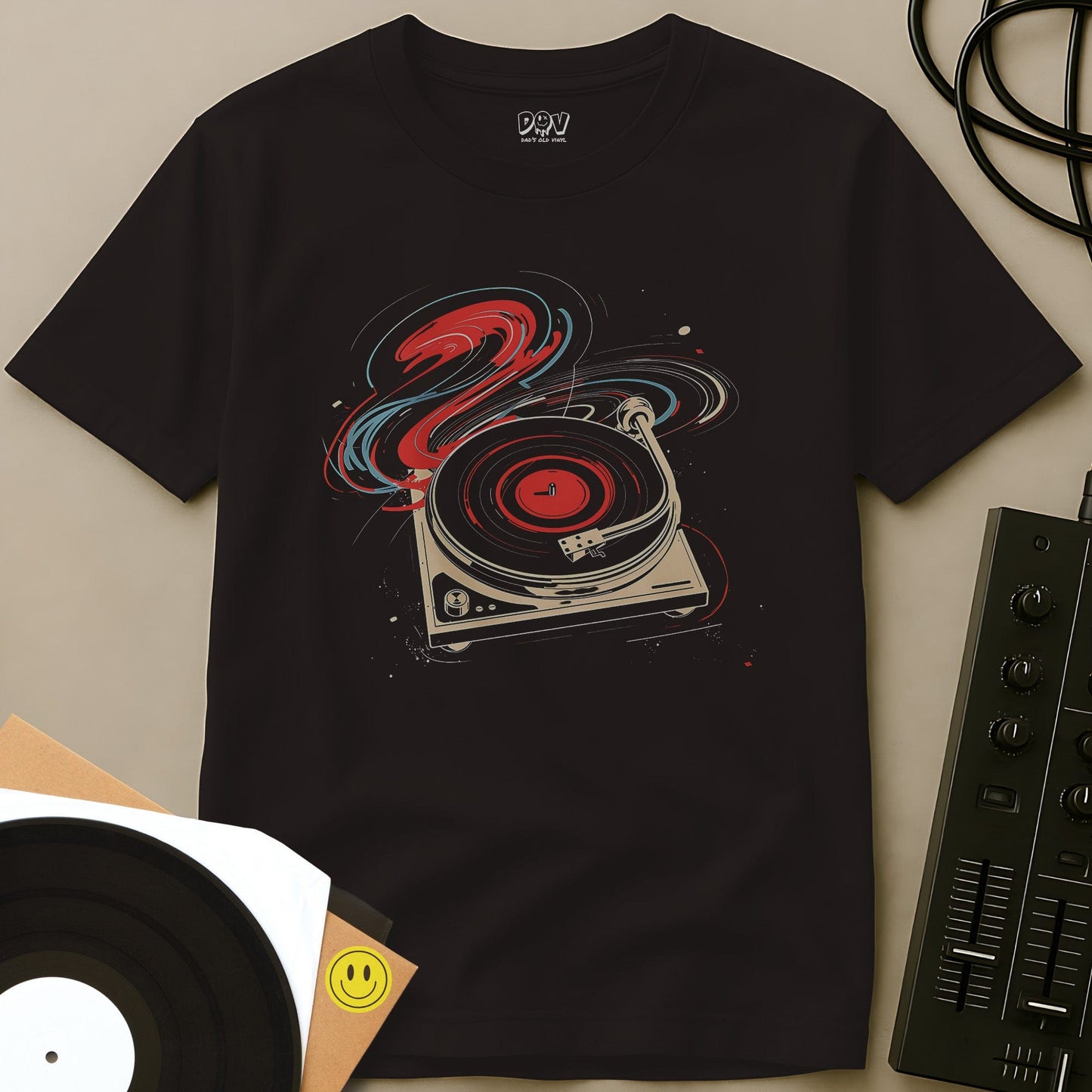 Vinyl Vortex T-Shirt Dark Chocolate / S Vinyl Vortex T-Shirt