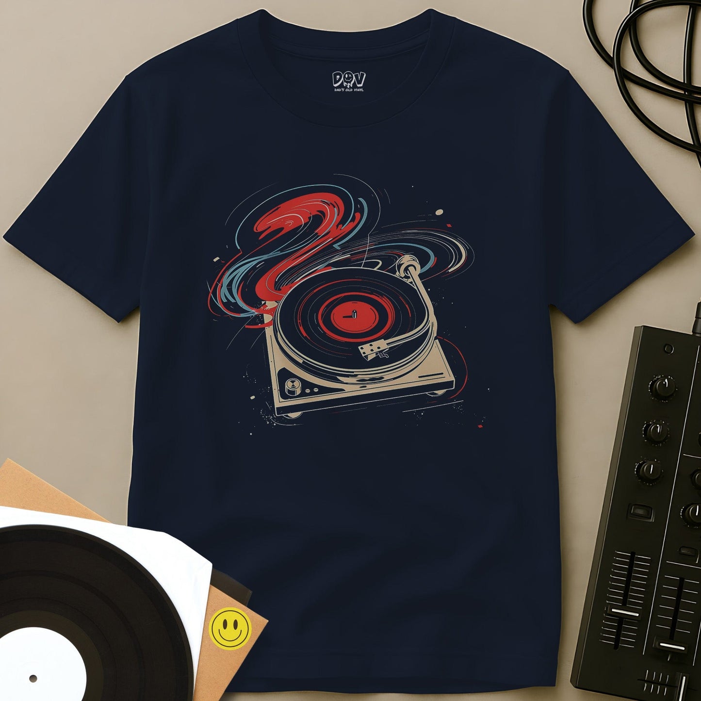 Vinyl Vortex T-Shirt Navy / S Vinyl Vortex T-Shirt