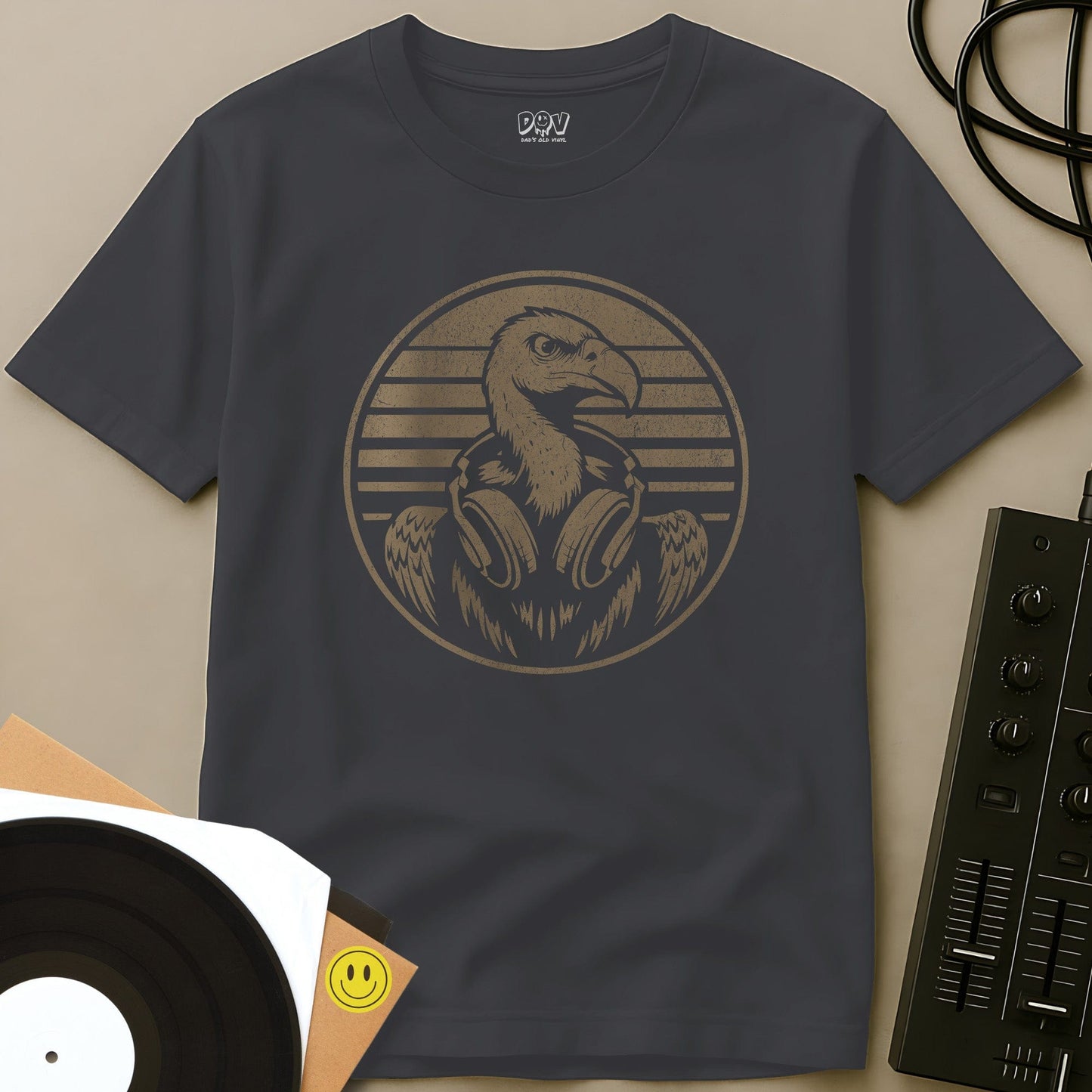Vinyl Vulture T-Shirt Charcoal / S Vinyl Vulture T-Shirt