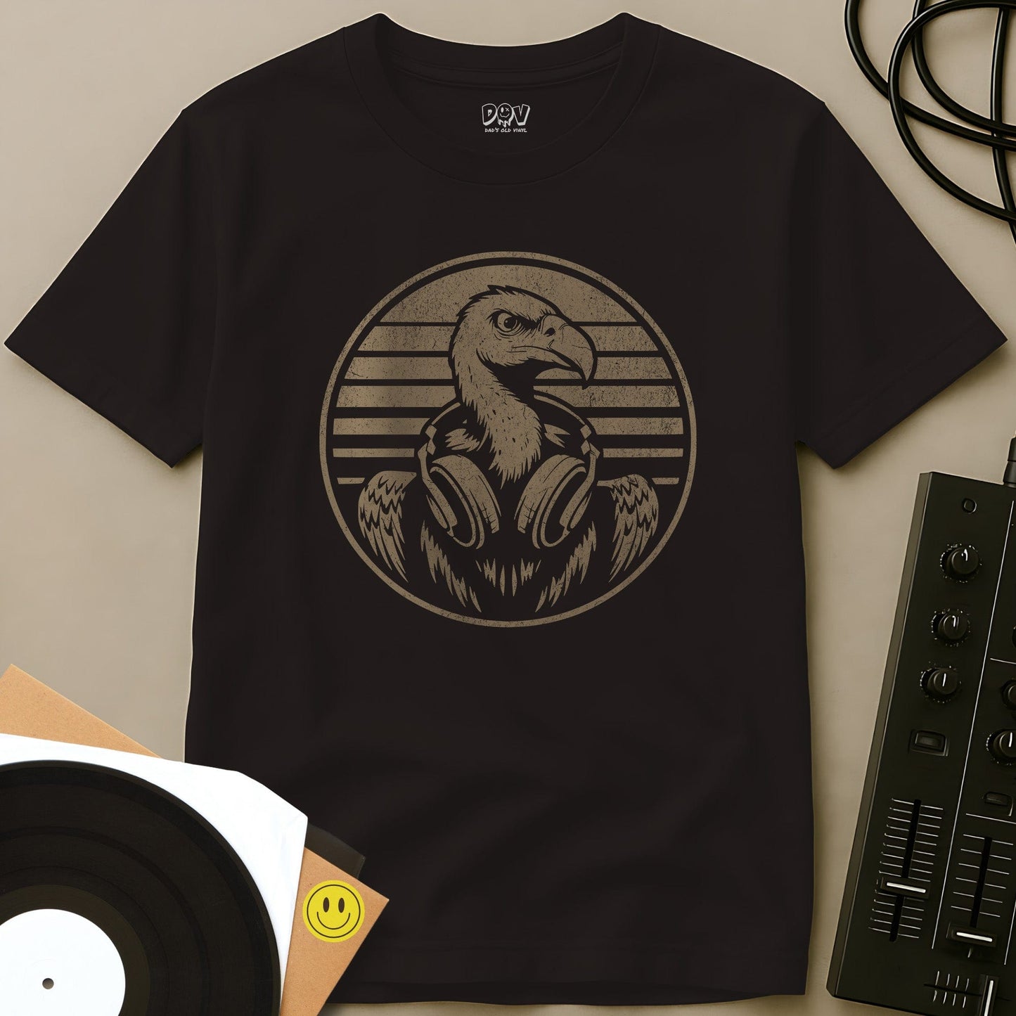 Vinyl Vulture T-Shirt Dark Chocolate / S Vinyl Vulture T-Shirt