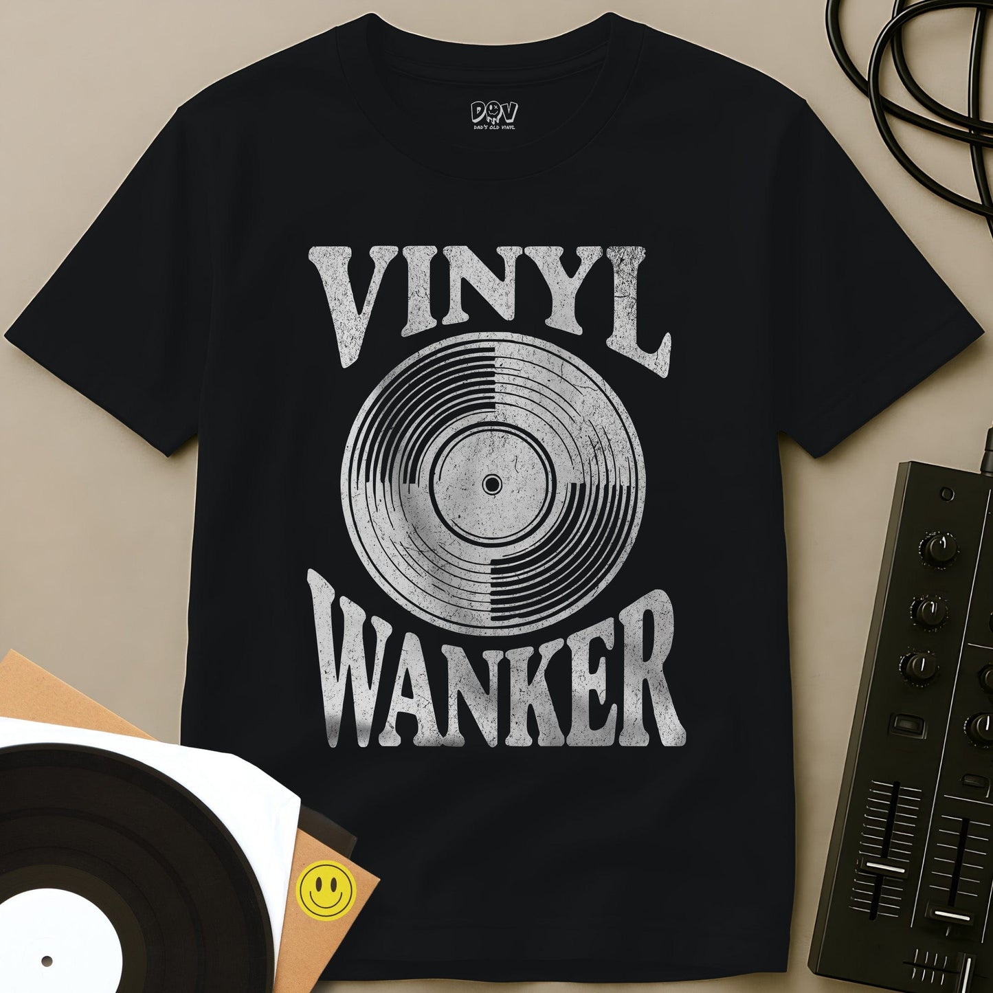 Vinyl Wanker T-Shirt Black / S Vinyl Wanker T-Shirt