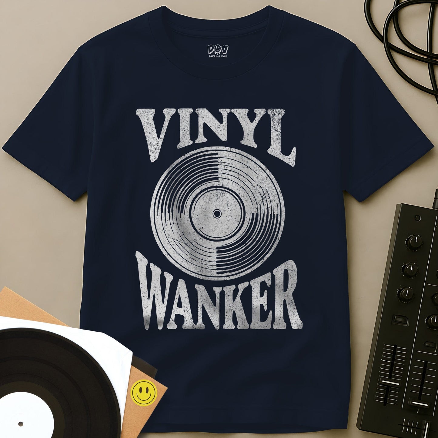 Vinyl Wanker T-Shirt Navy / S Vinyl Wanker T-Shirt
