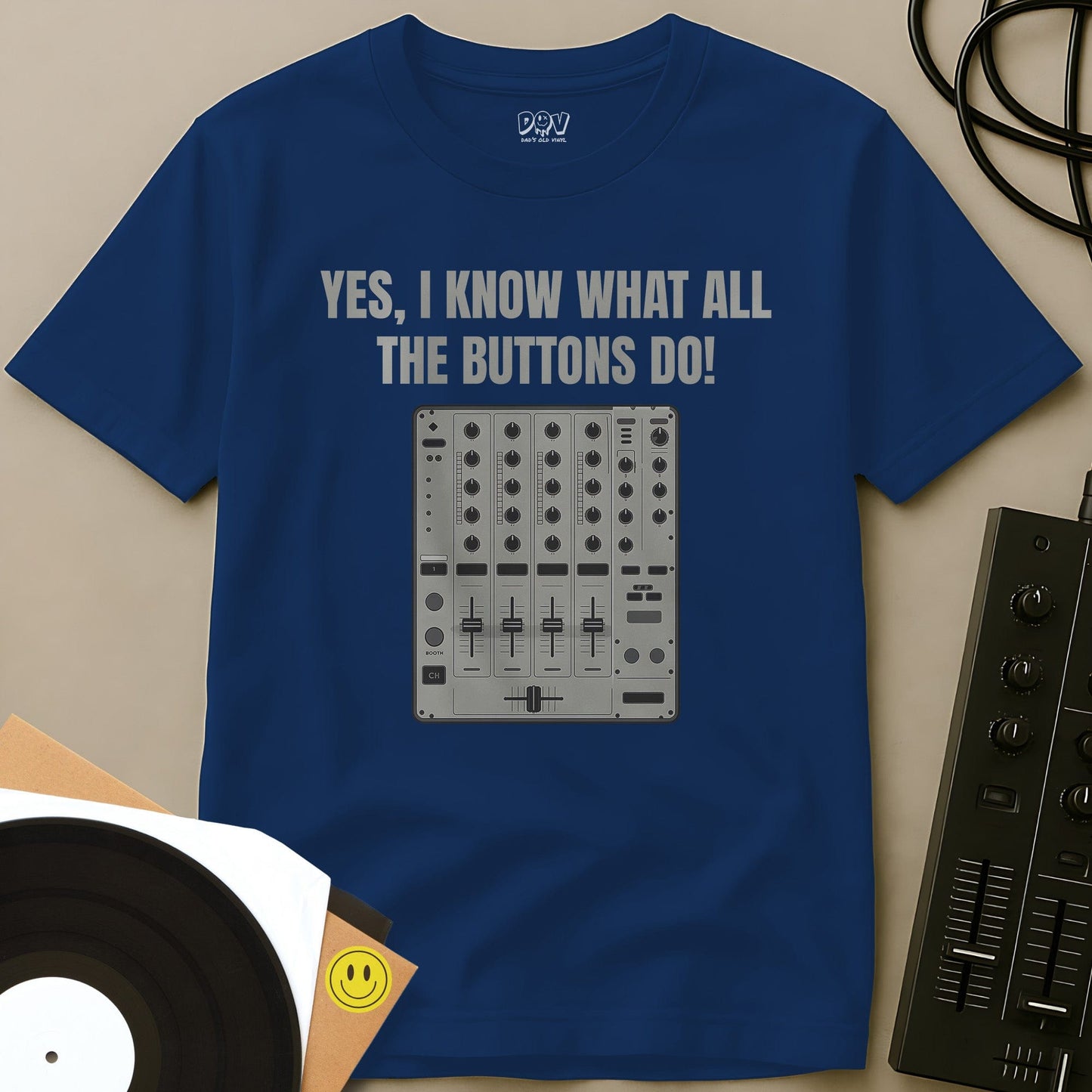 What The Buttons Do T-Shirt Royal / S What The Buttons Do T-Shirt