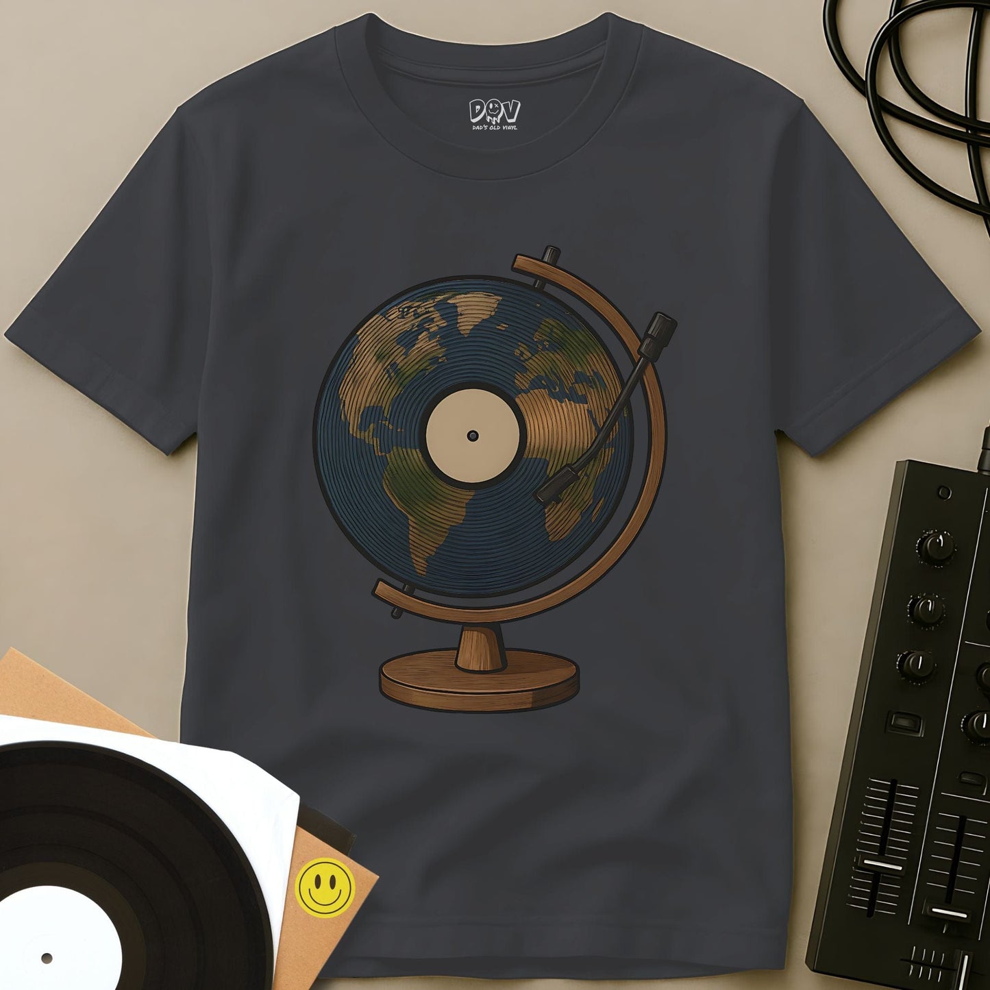 World On Wax T-Shirt Charcoal / S World On Wax T-Shirt