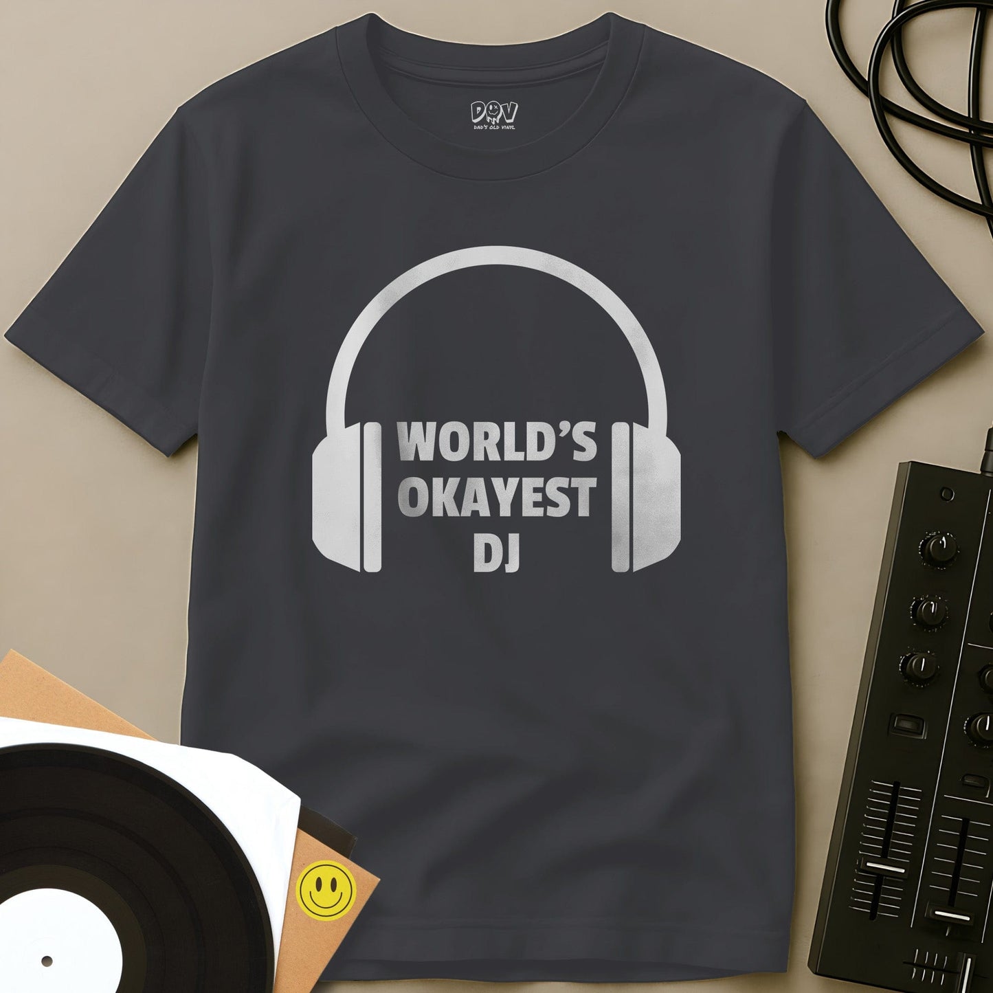 Worlds Okayest DJ T-Shirt Charcoal / S Worlds Okayest DJ T-Shirt