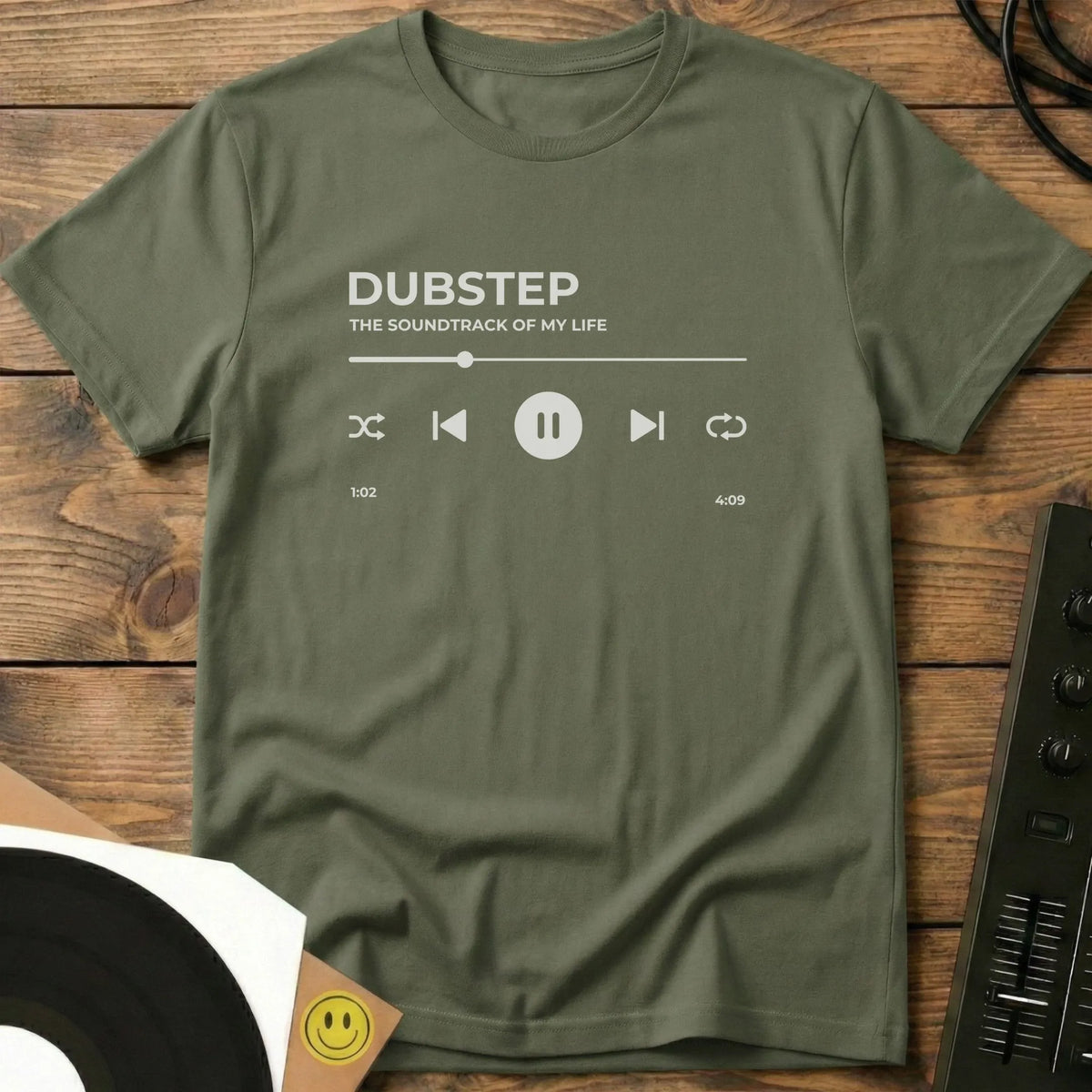 Dubstep - The Soundtrack of My Life T-Shirt Military Green / S Dubstep - The Soundtrack of My Life T-Shirt