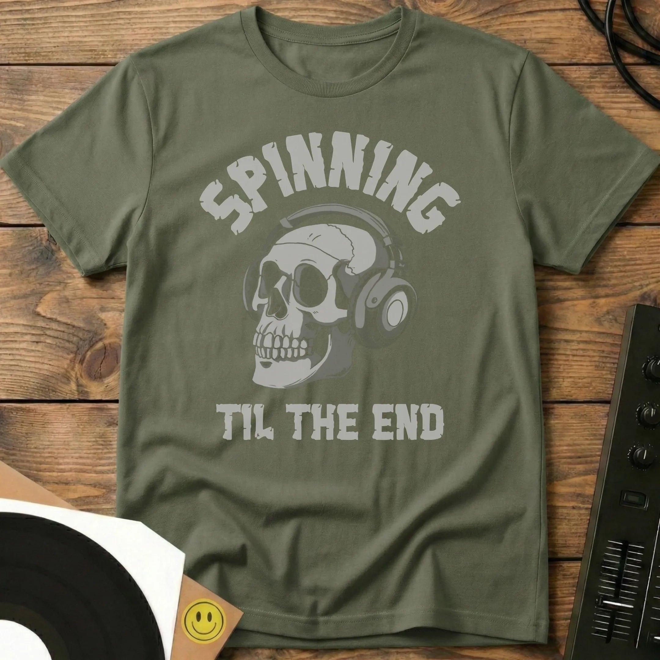 Spinning Til The End T-Shirt Military Green / S Spinning Til The End T-Shirt
